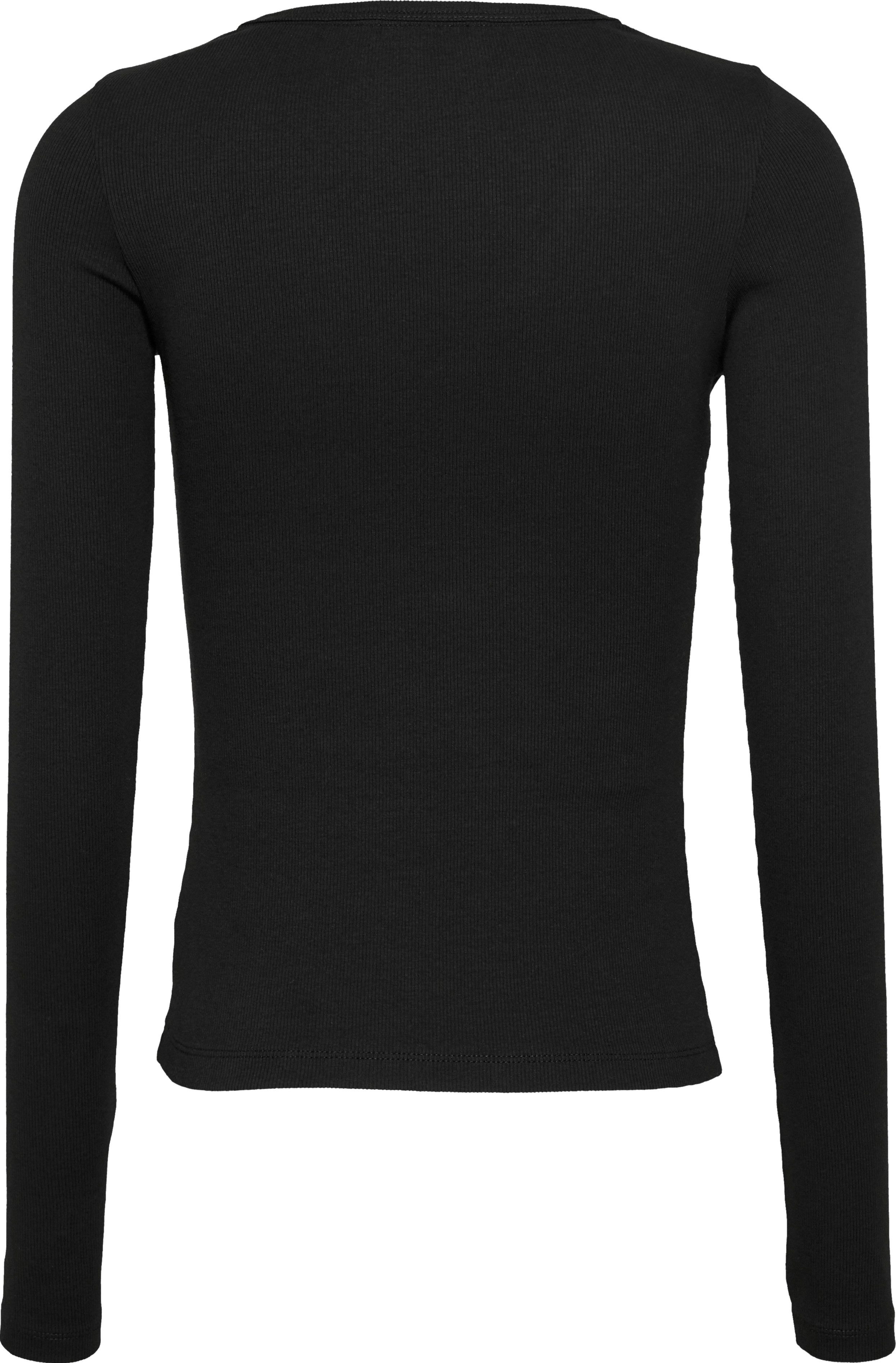 TOMMY JEANS Shirt met lange mouwen TJW SLIM ESSENTIAL RIB V LS