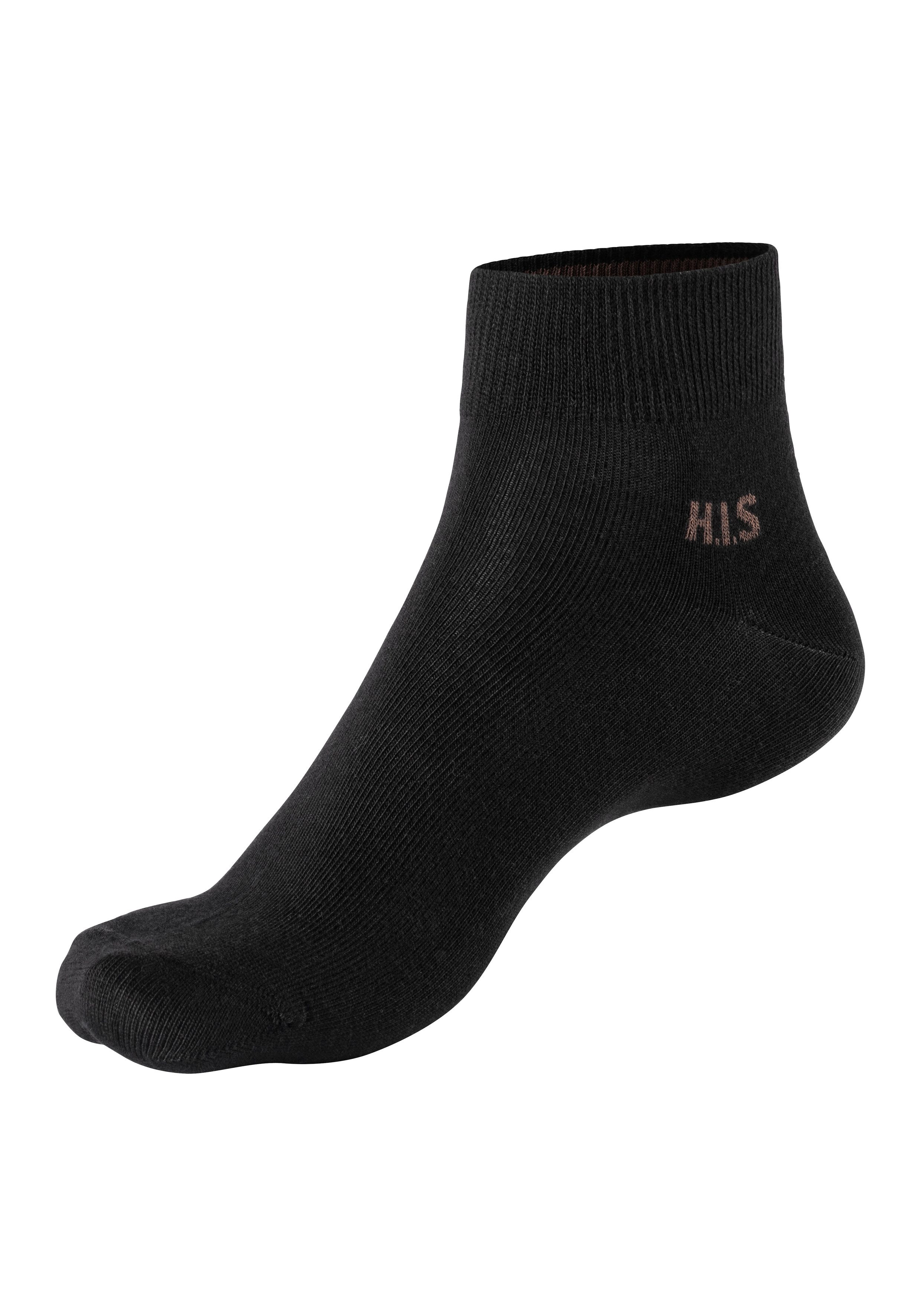 H.I.S Korte sokken met gekleurde binnenkant van de band (set 10 paar)