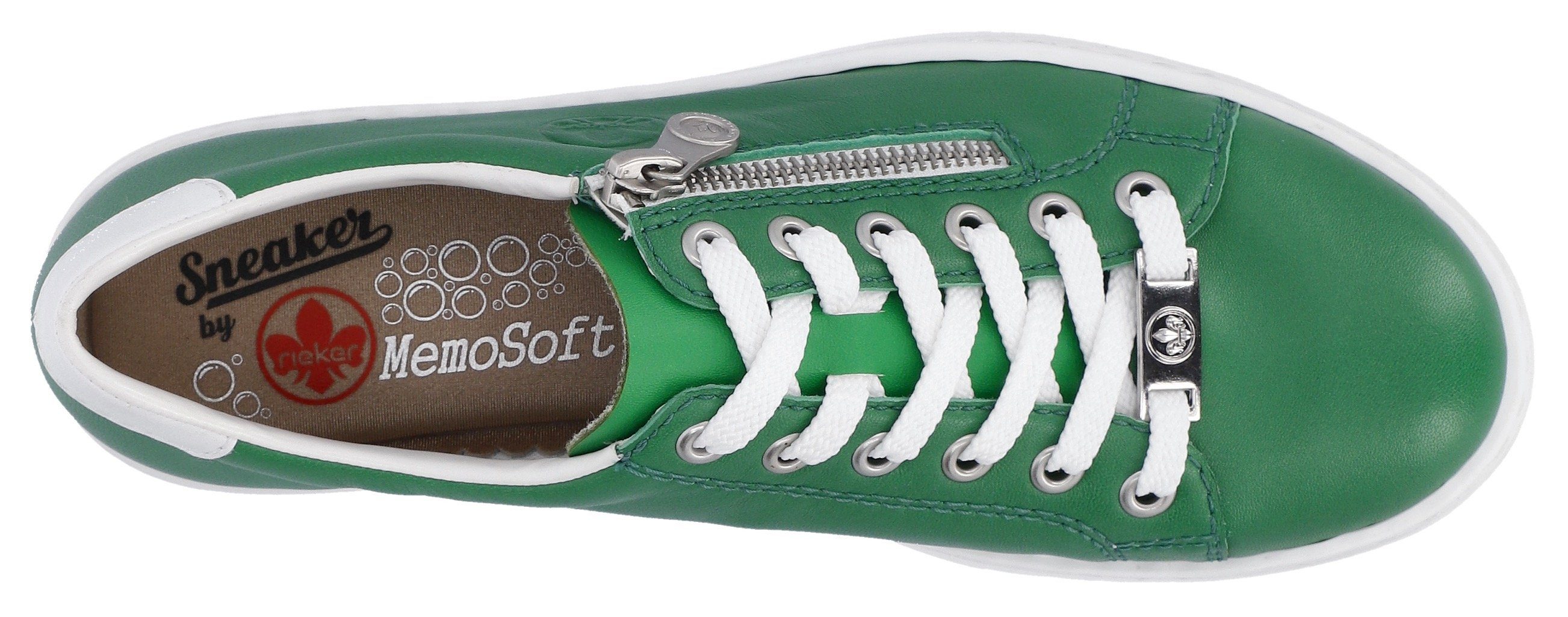 Rieker Plateausneakers met zijrits, vrijetijdsschoen, lage schoen, veterschoen