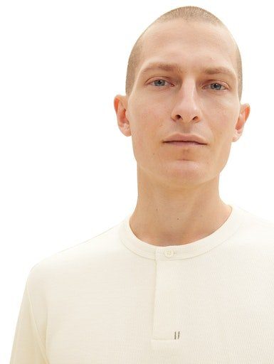 Tom Tailor Shirt met lange mouwen uit gestructureerde stof