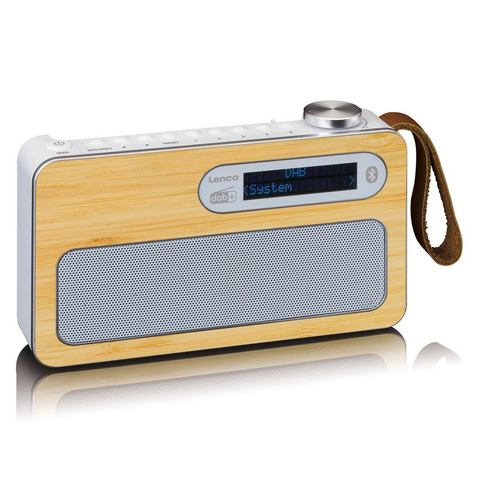 Lenco Pdr-040bamboo Wh Dab+-fm Radio Bluetooth- Bamboo Wit