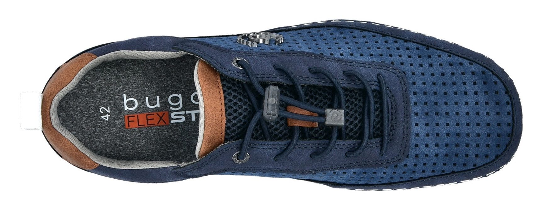 Bugatti Slip-on sneakers , vrijetijdsschoen, lage schoen, slipper met gaatjespatroon