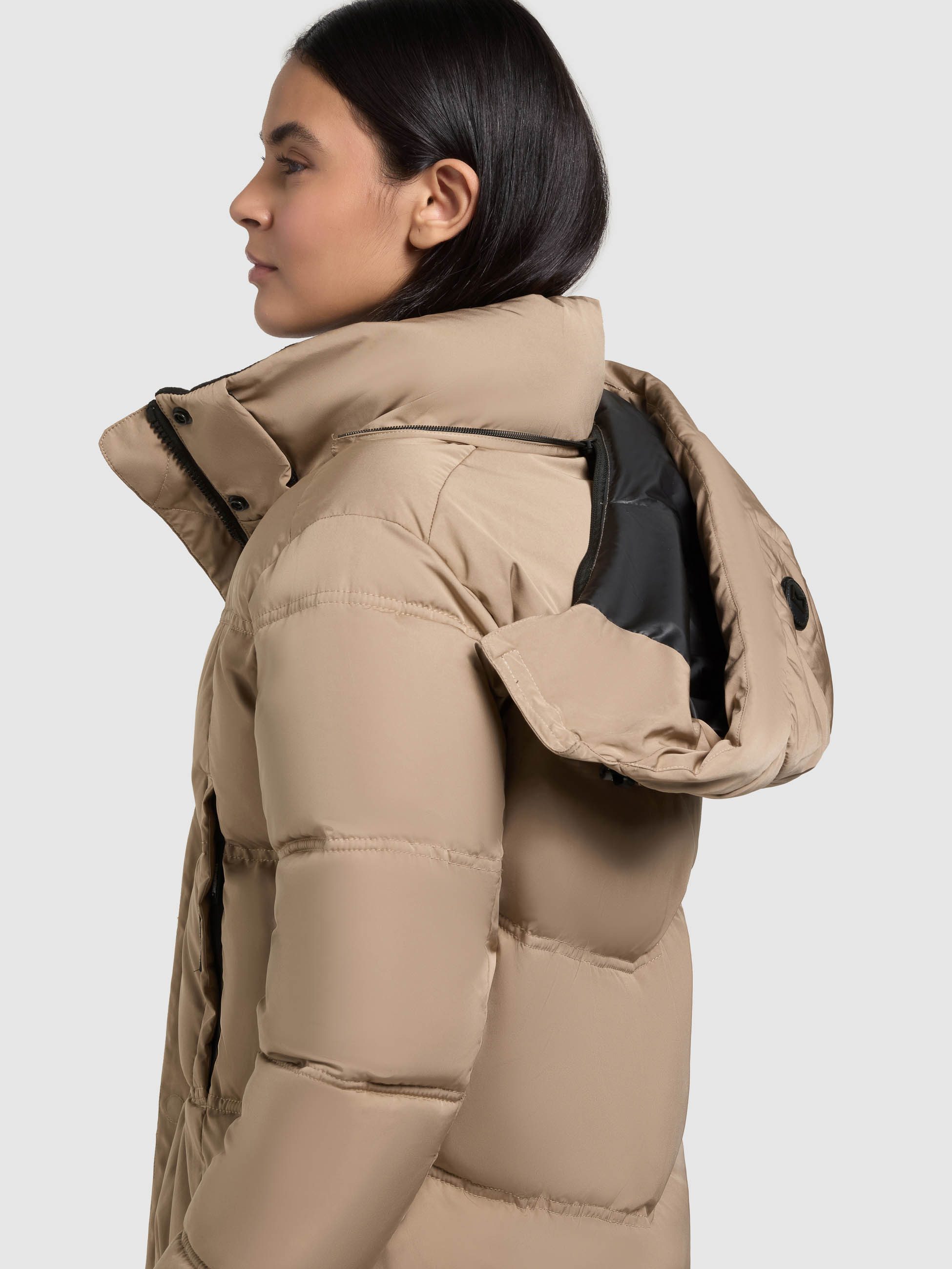 khujo Gewatteerde jas GRAYA2 Windvanger met magnetische sluiting