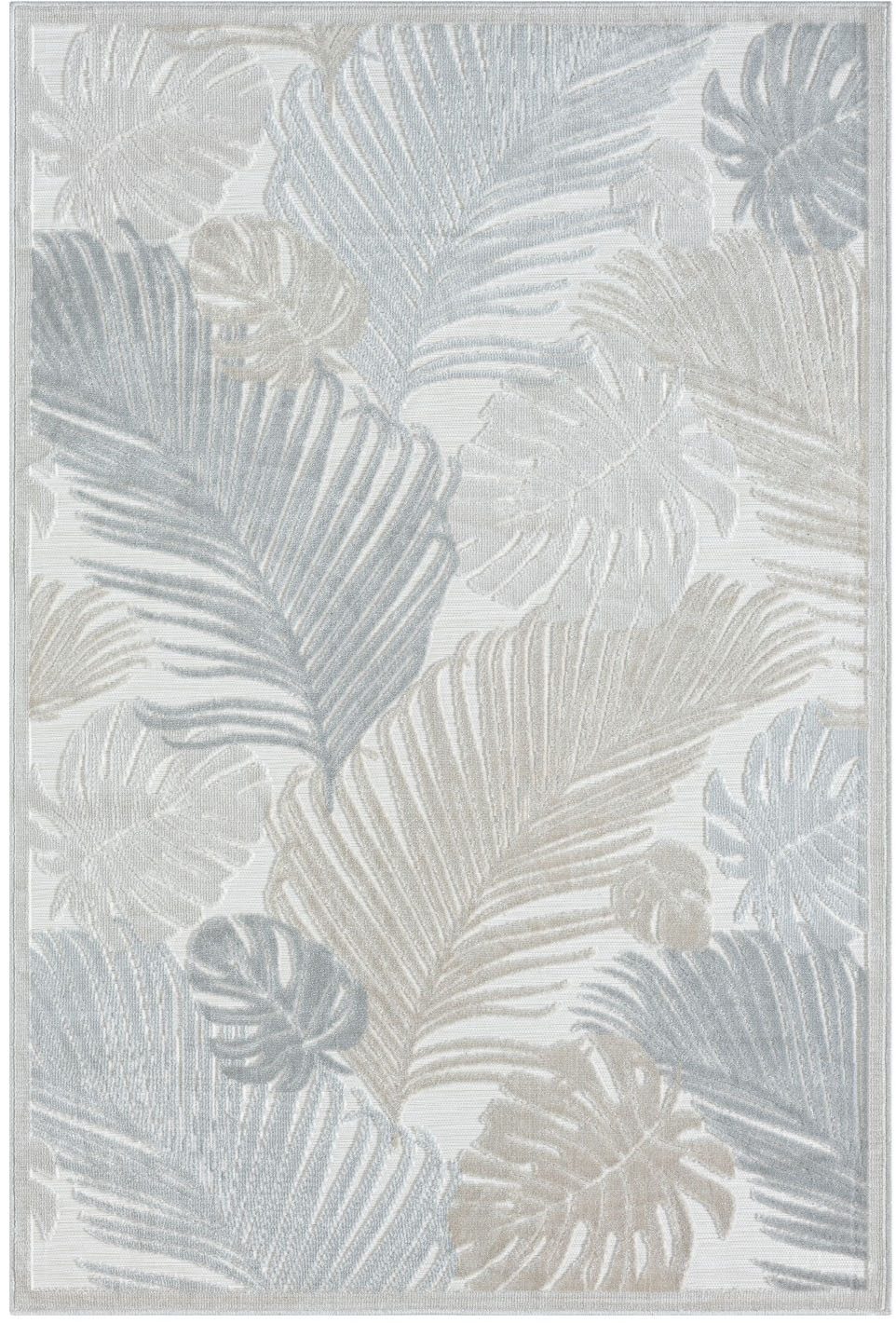 Myflair Möbel & Accessoires Vloerkleed Odette voorraadopruiming Bladerenmotief, hoog-laag effect, geschikt voor buiten, balkon, terras