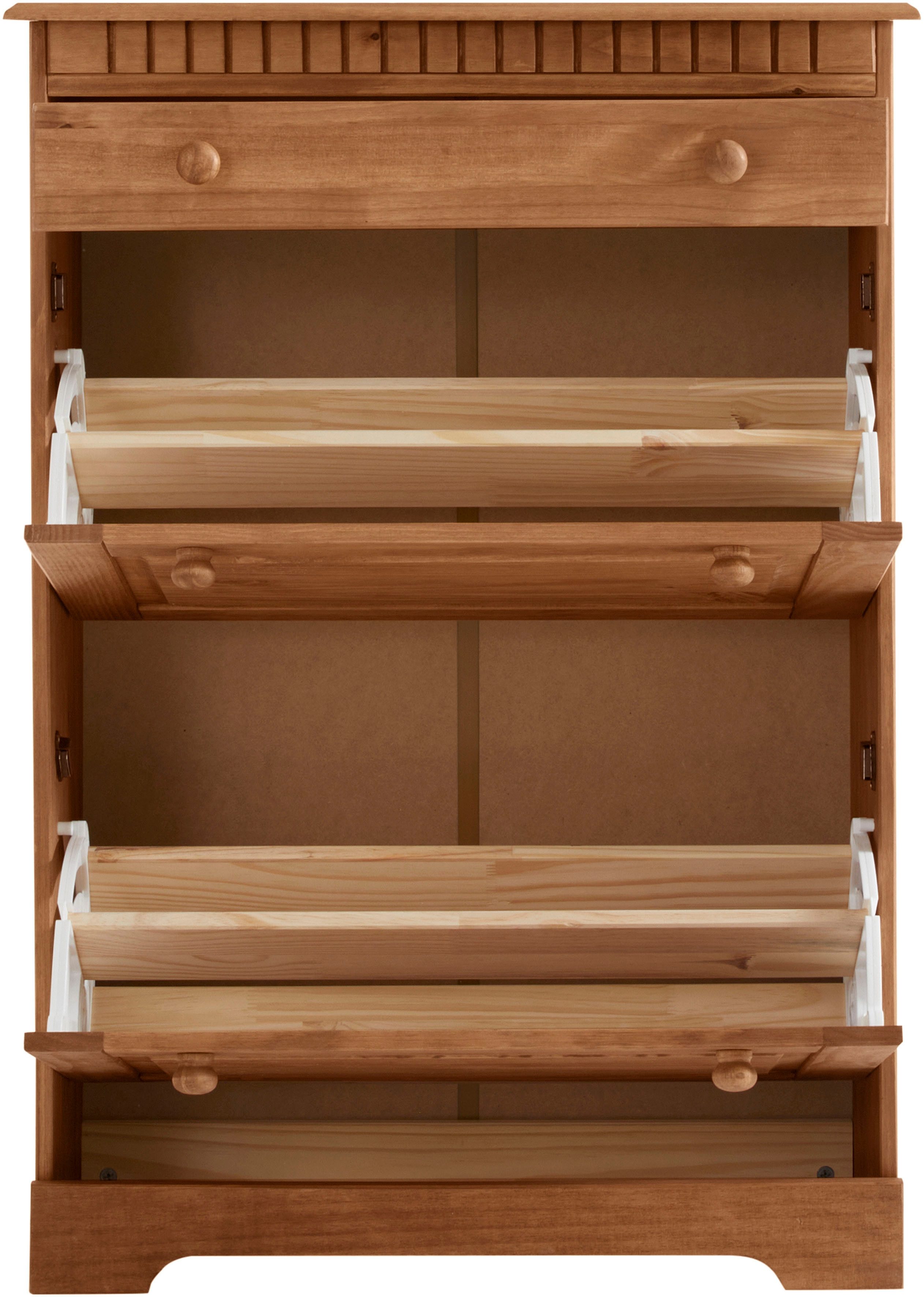 Home affaire Schoenenkast Lisa met 1 lade en 2 kleppen, hoogte 105 cm, breedte 75 cm