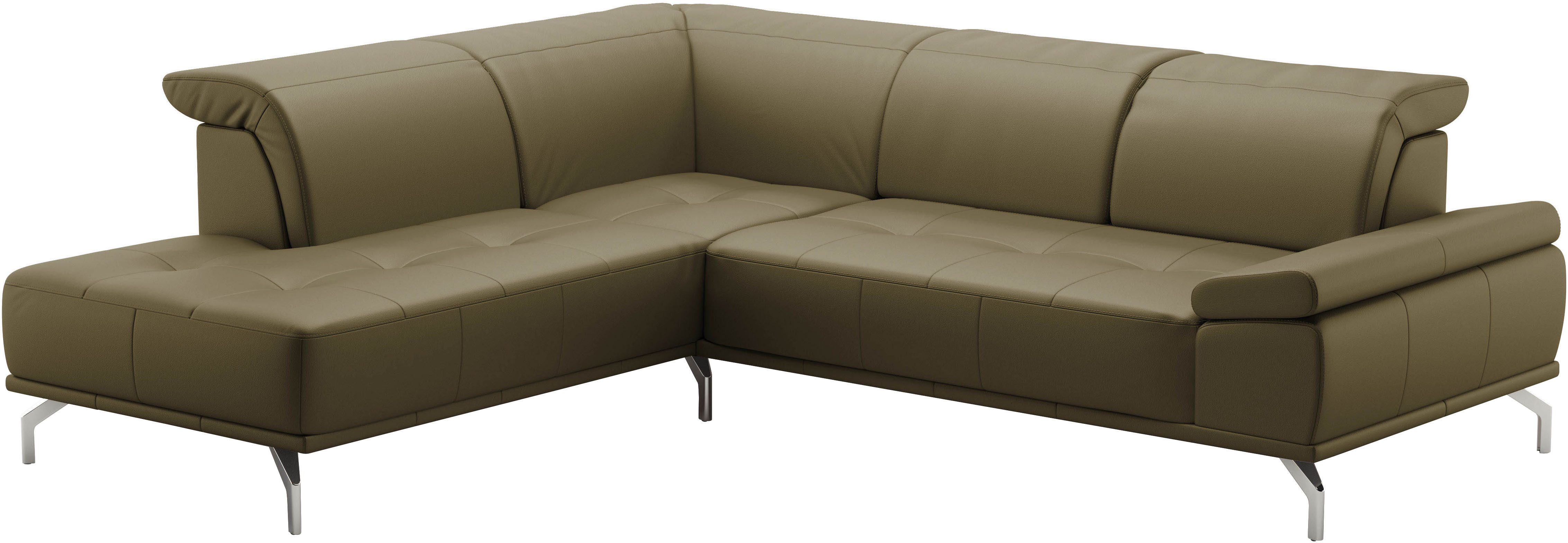 Places of Style Hoekbank Caluna Incl. zitdiepteverstelling, optioneel met hoofd- en armleuningverstelling