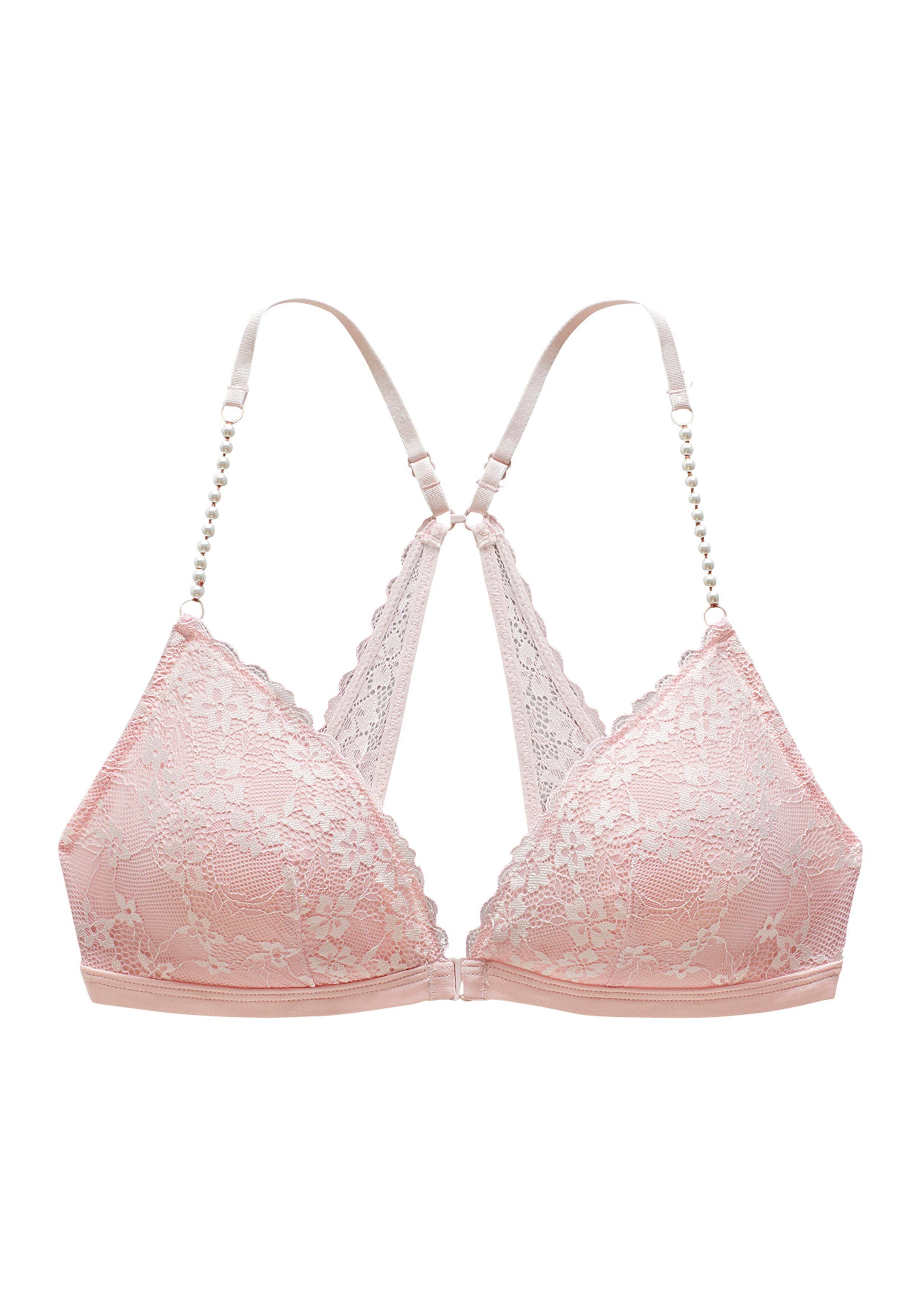 Lascana Bralette zonder beugels met extravagante parelbandjes sexy lingerie