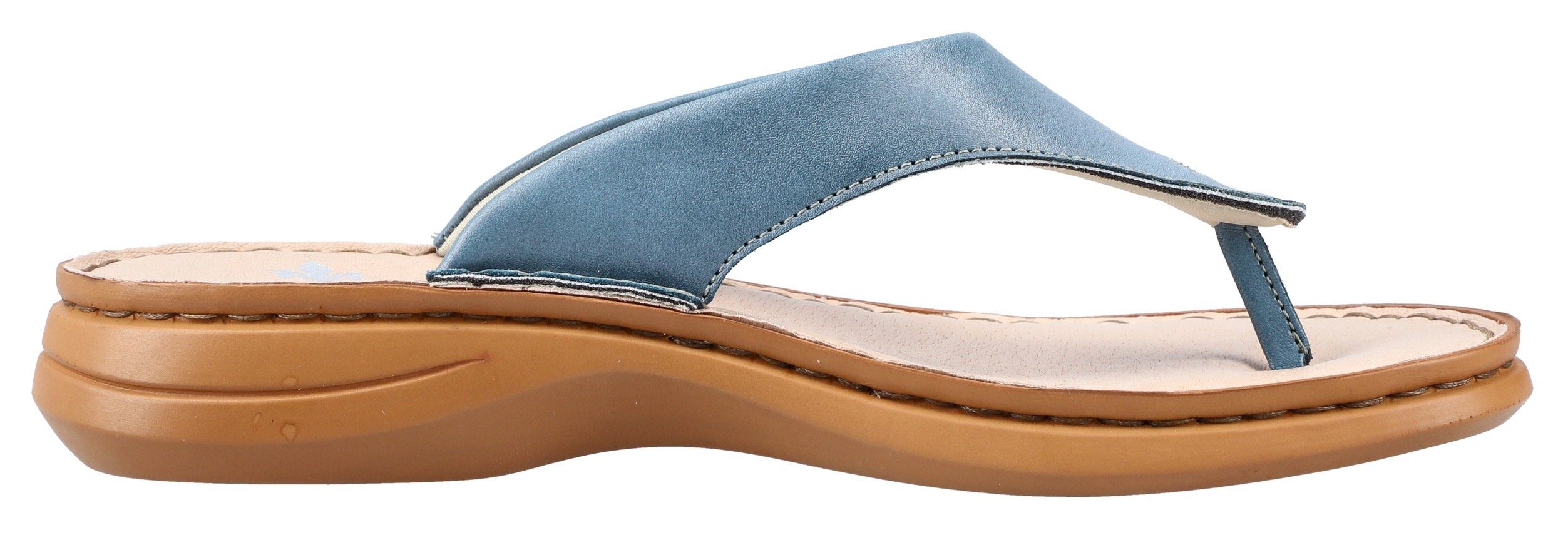 Rieker Teenslippers zomerschoen, slippers met tussenstuk voor de tenen