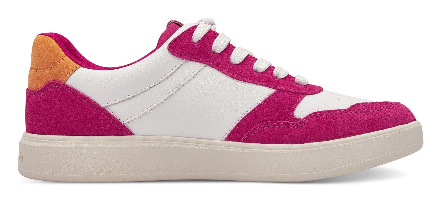 Tamaris Plateausneakers vrijetijdsschoen, lage schoen, veterschoen met contrastafwerkingen