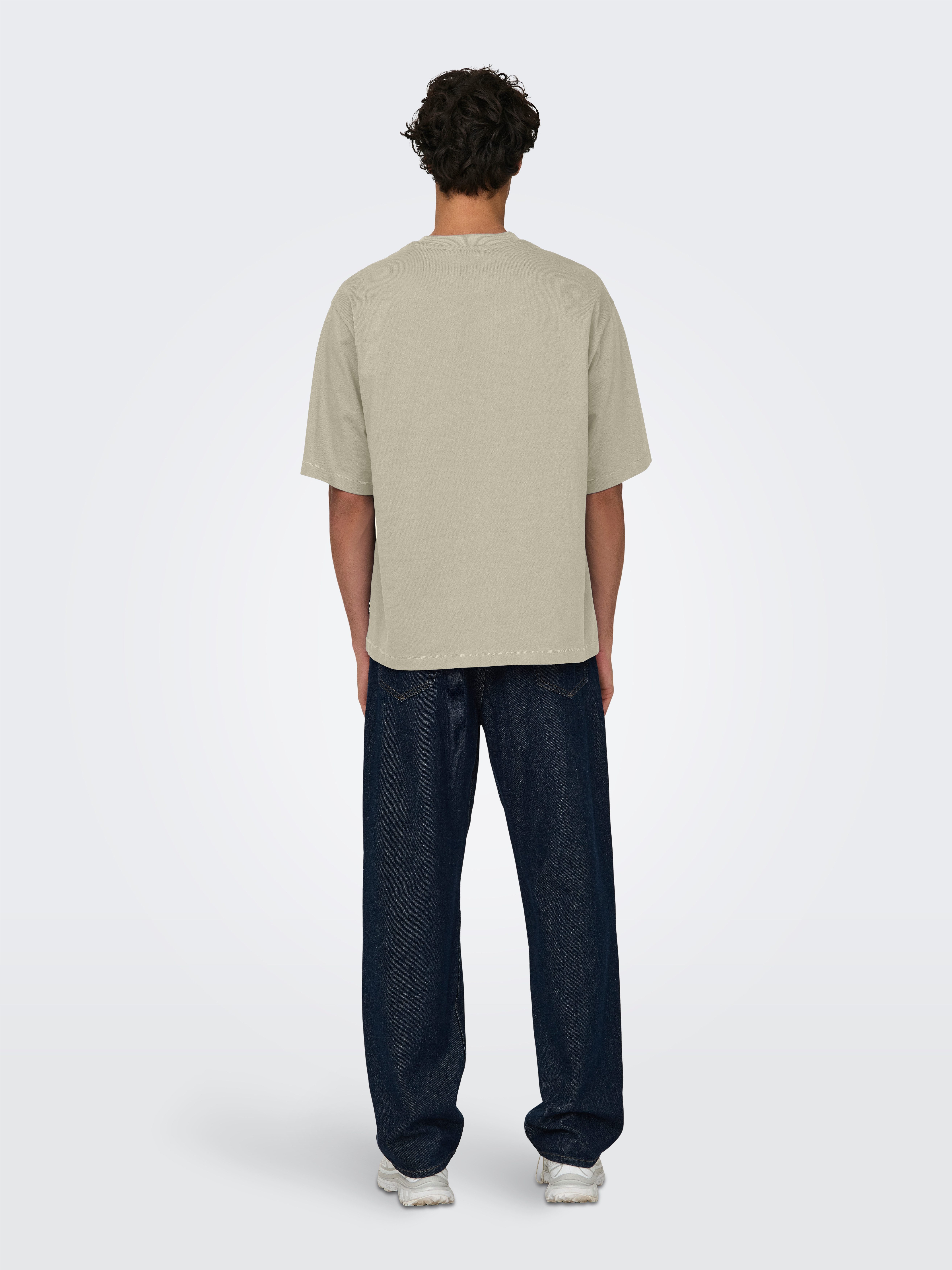 ONLY & SONS Shirt met ronde hals ONSMILLENIUM OVZ SS TEE NOOS