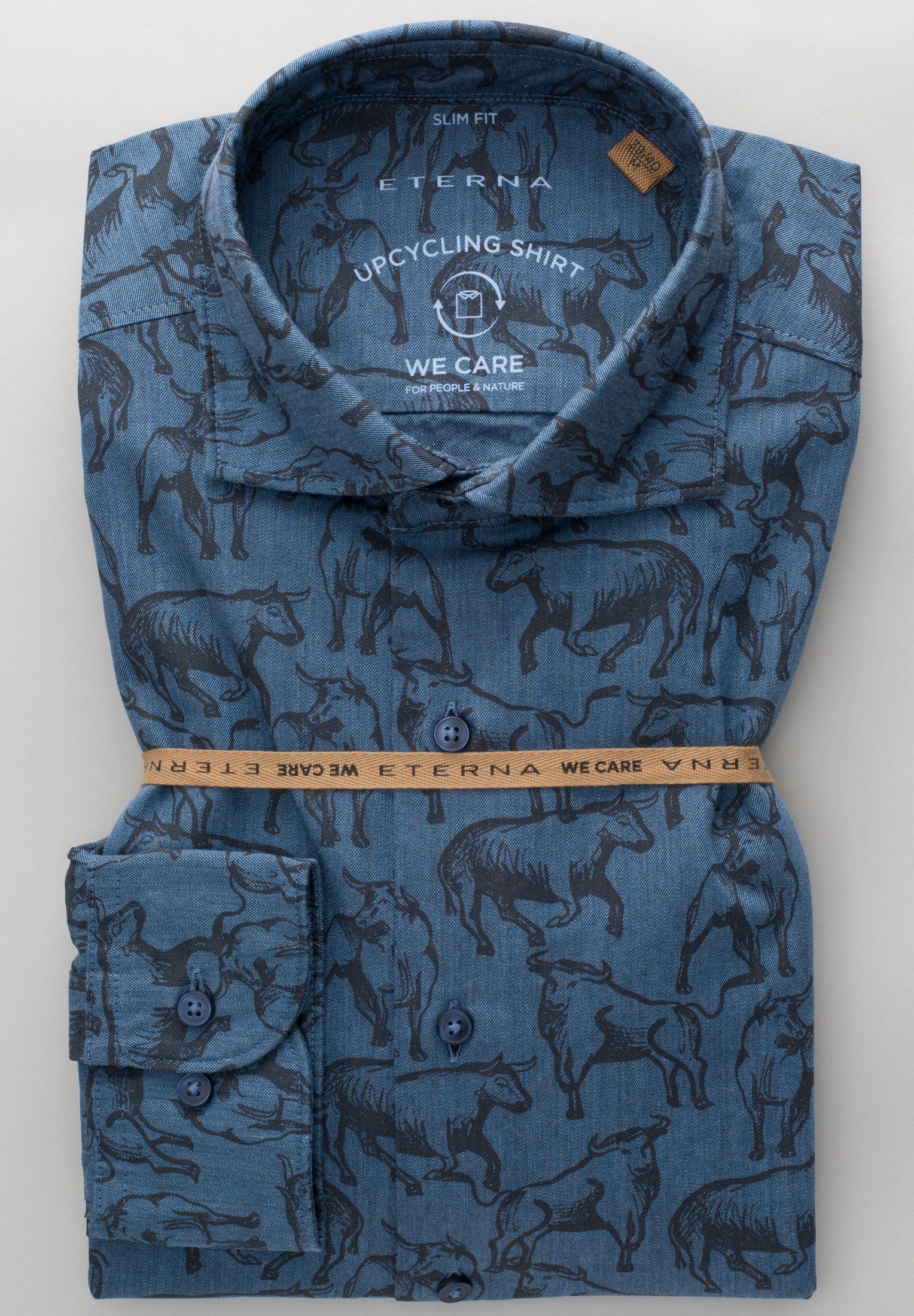 Eterna Overhemd met lange mouwen Slim fit EASY IRON (gemakkelijk te strijken)