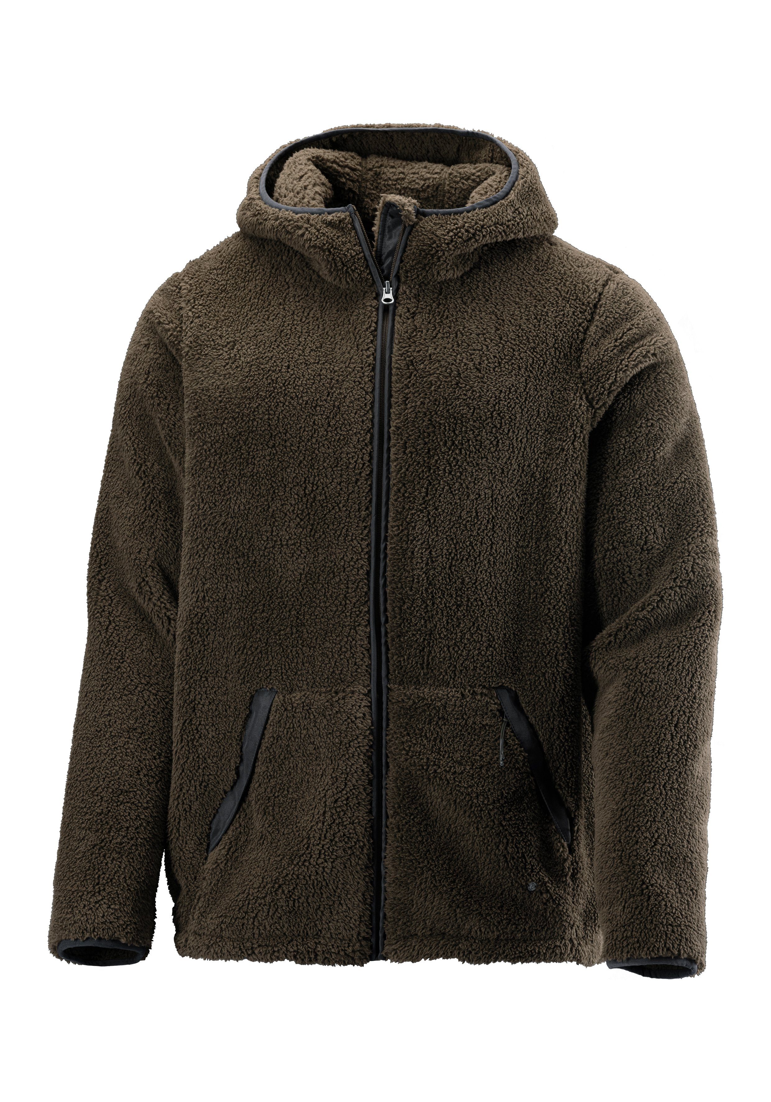 John Devin Capuchonvest in zacht teddy fleece