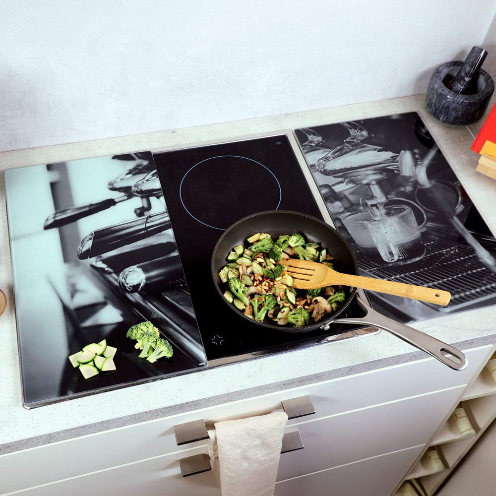 KESPER for kitchen & home Snij- en afdekplaat Multi-glas snijplank, 2-delig, met koffie-motiv (set)