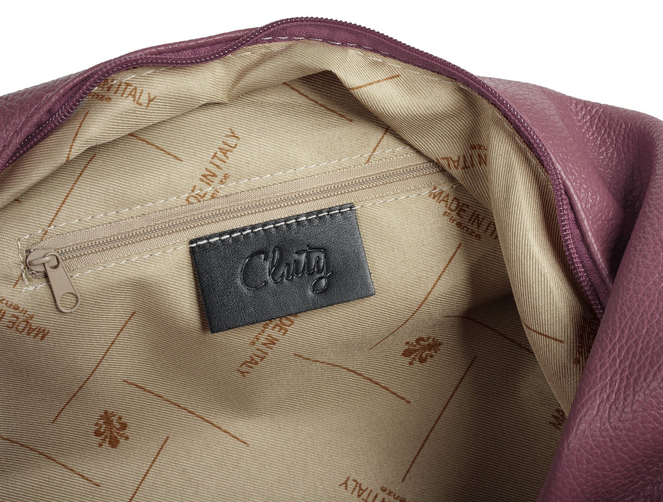 Cluty Shopper echt leer, made in italy