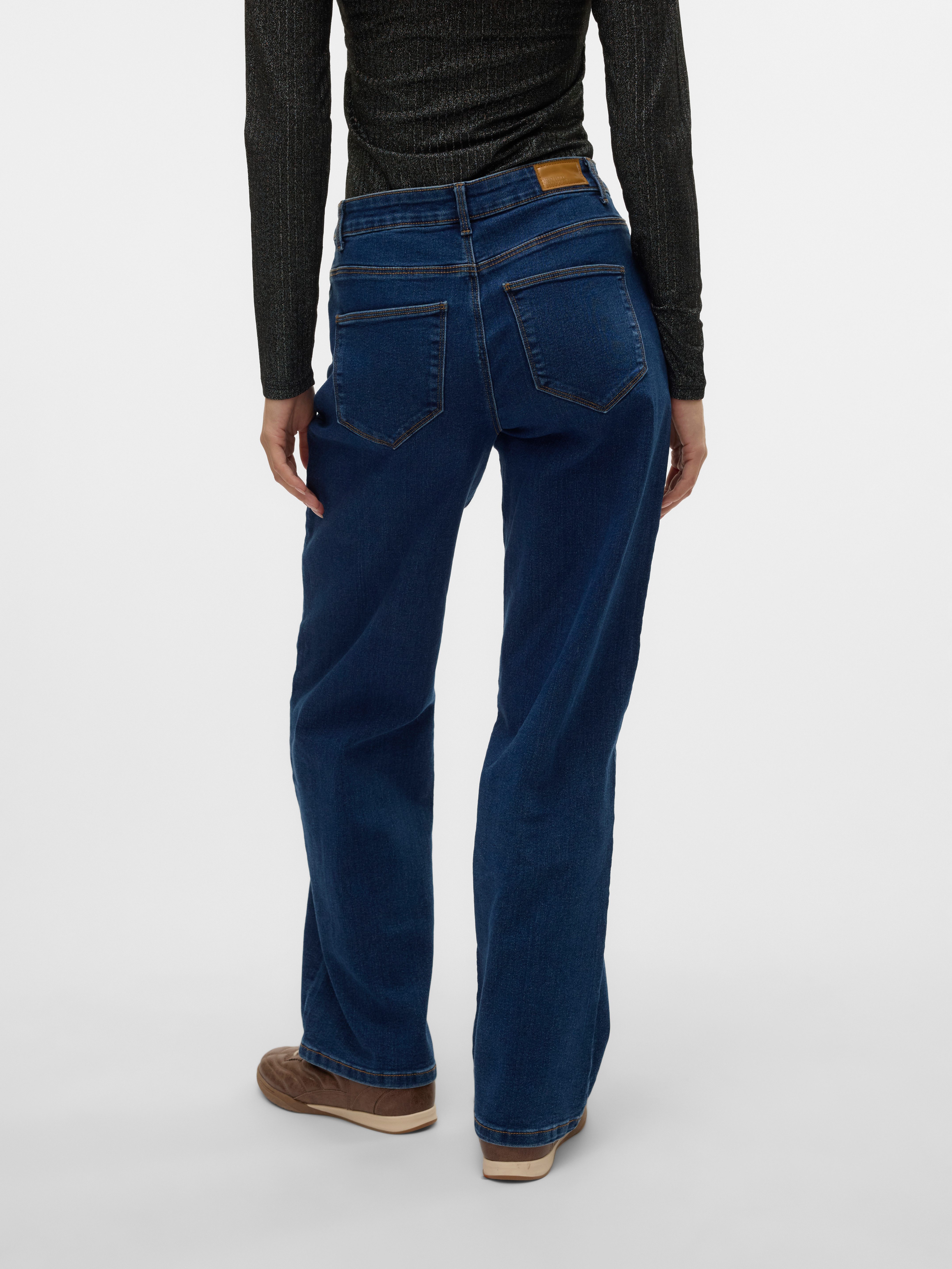 Vero Moda Wijde jeans VMELLY MR WIDE JEANS BLUE NOOS