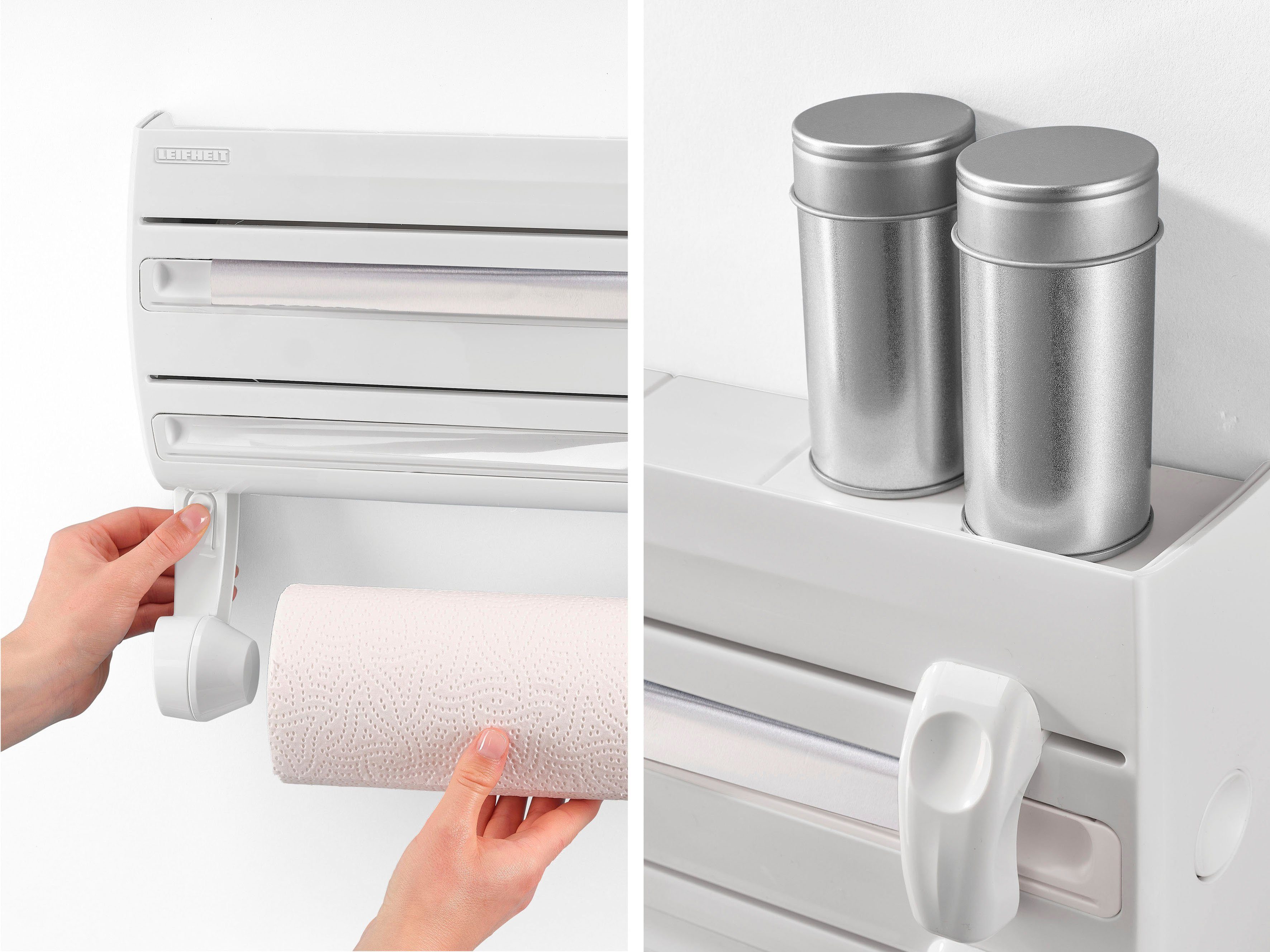 Leifheit Wandrolhouder Parat F2 Kunststof, 3-in-1