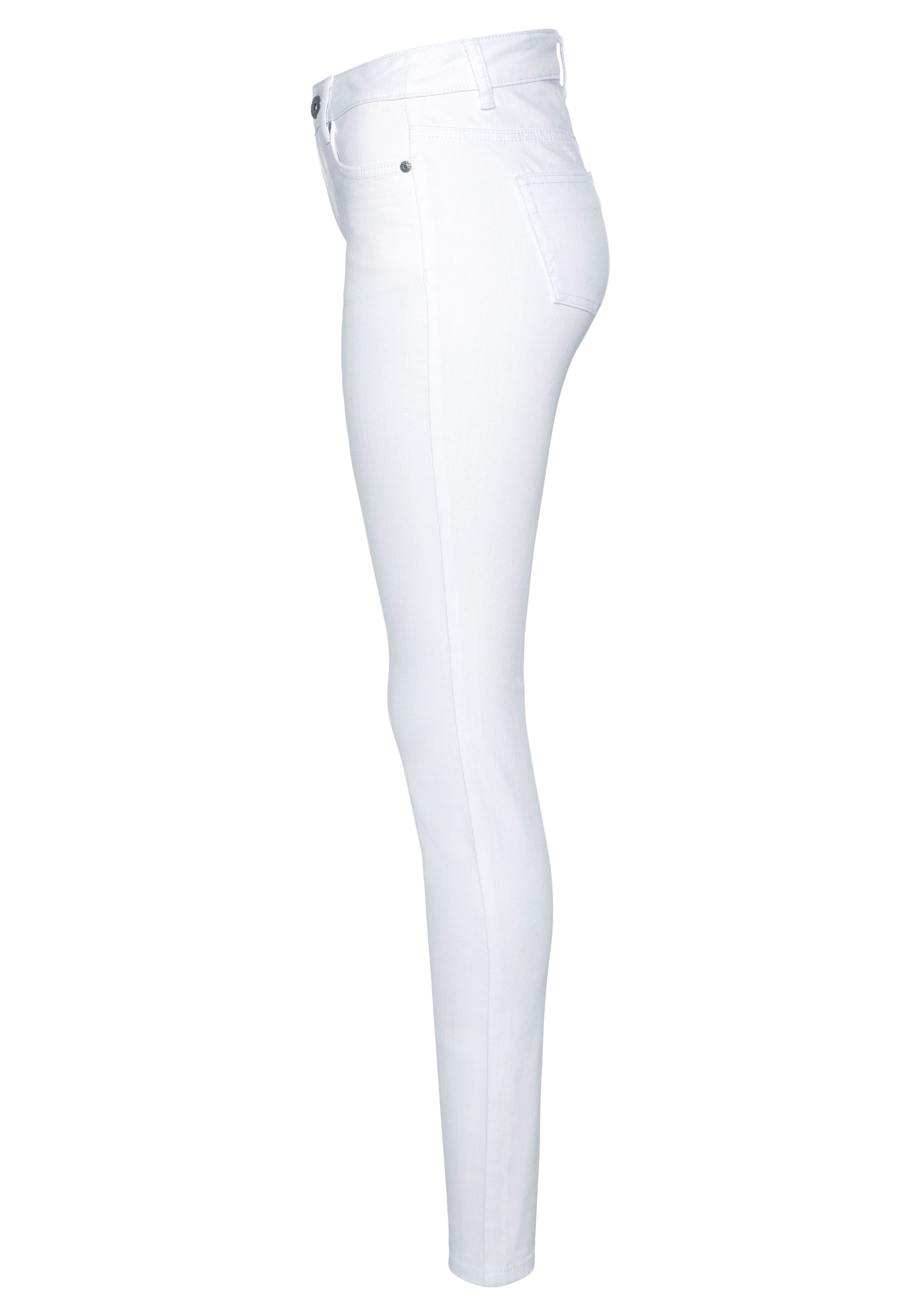 Arizona Slim fit jeans Shaping strakke pasvorm skinny jeans used-look-wassing hoge taille