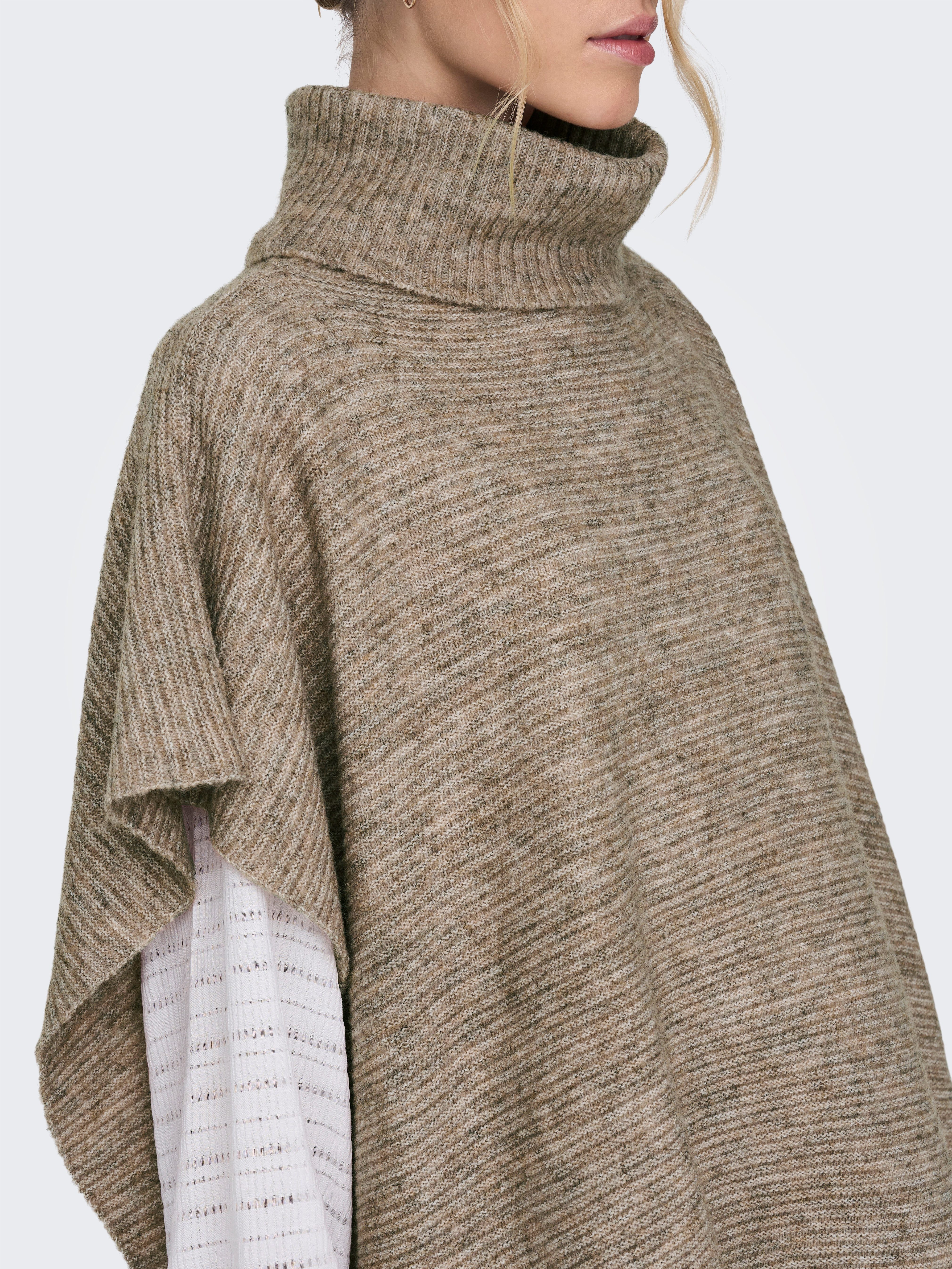 Only Gebreide poncho ONLLOVISA LIFE KNIT PONCHO ACC