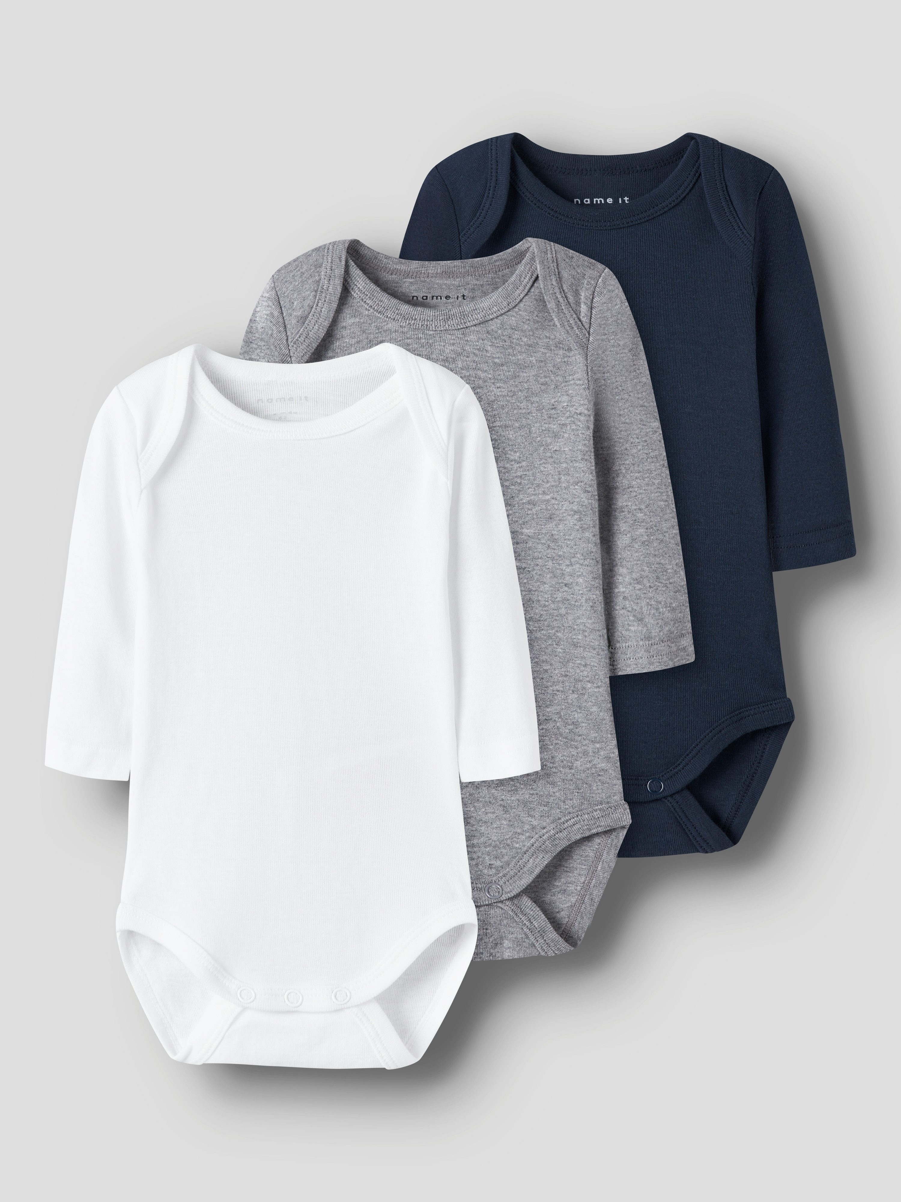 Name It Body NBNBODY 3P LS SOLID NOOS (set, 3-delig)