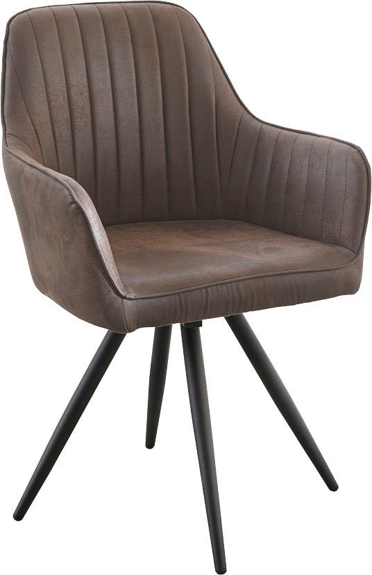 Jockenhöfer Gruppe Eetkamerstoel Sammy Kuipstoel in vintage look, draaistoel (set, 2 stuks)