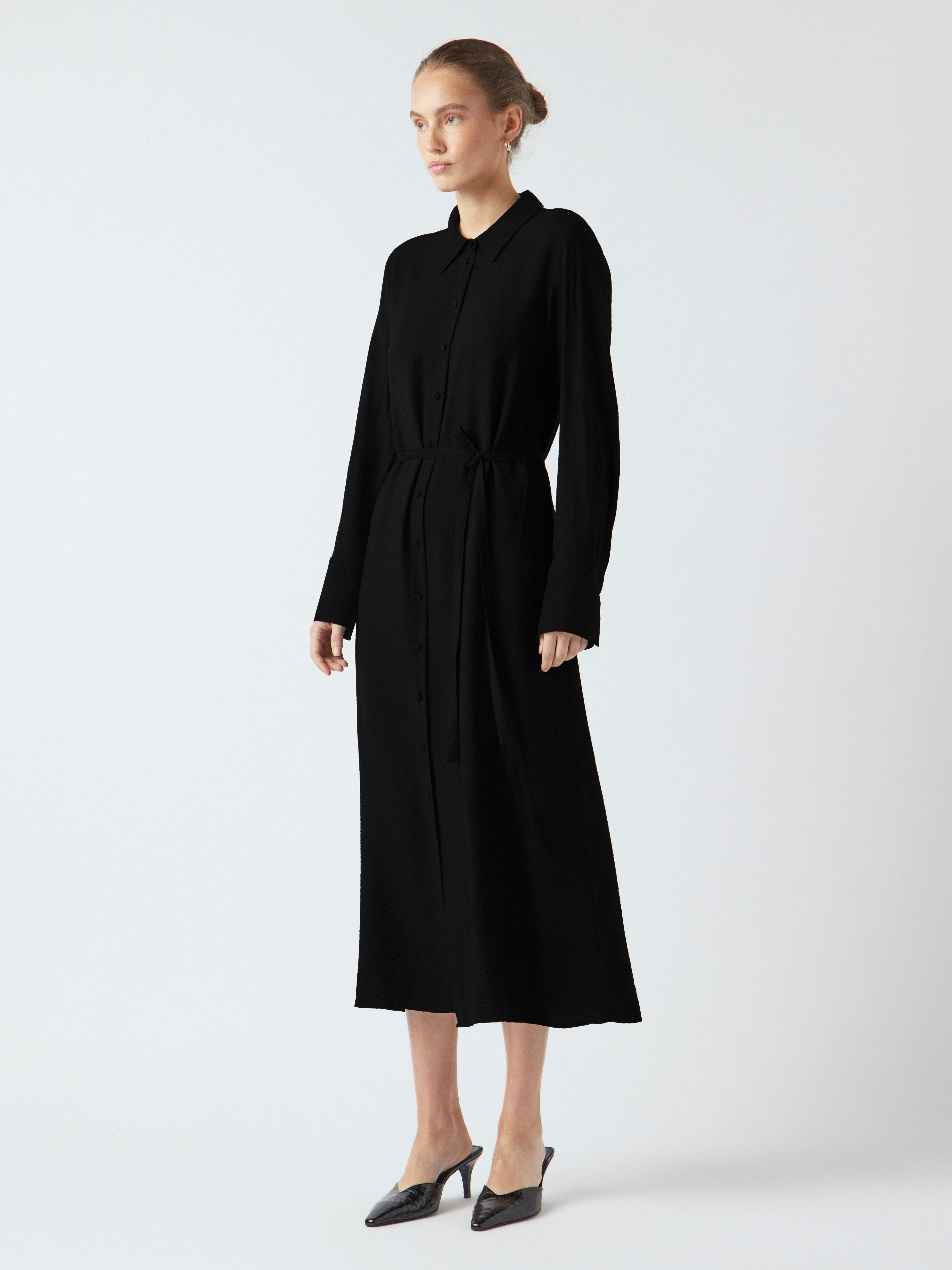 Y.A.S Jurk met overhemdkraag YASKAYA LS LONG SHIRT DRESS S. NOOS