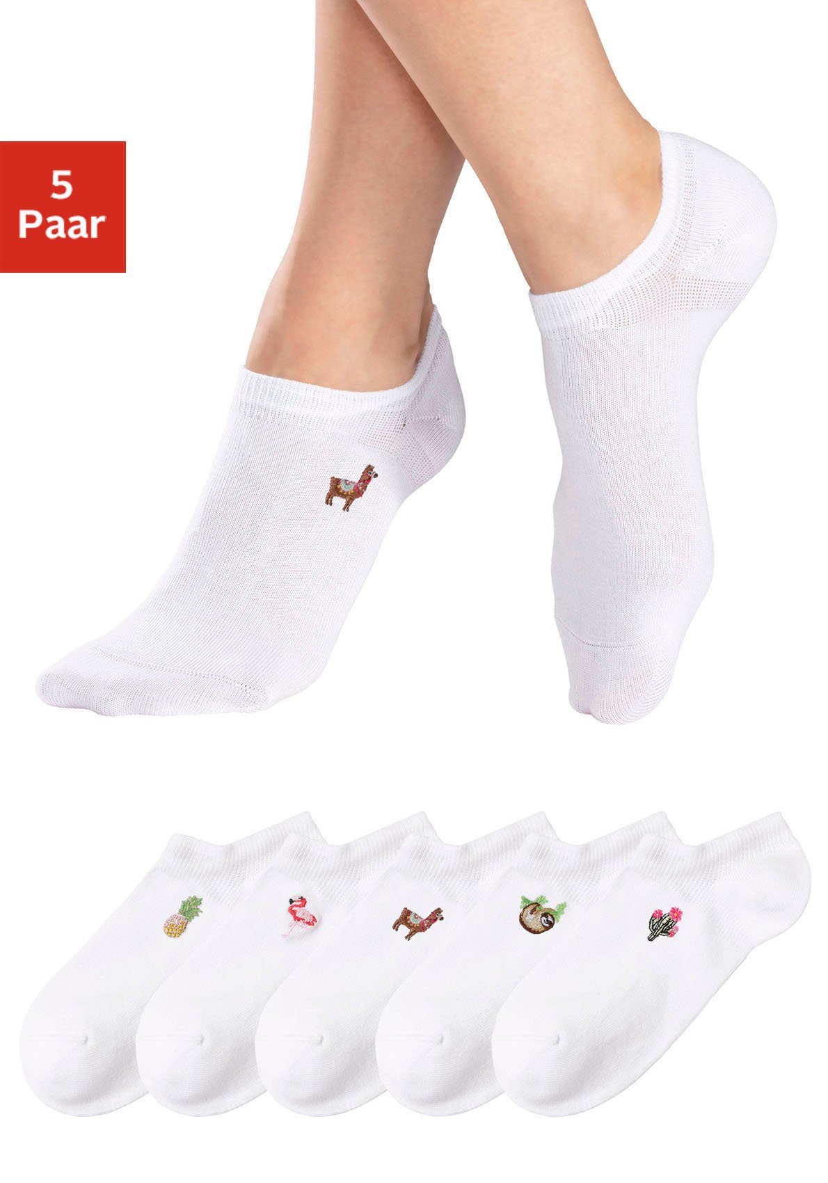 H.I.S Sneakersokken met motiefborduursel (5 paar)? Bestel nu bij | OTTO