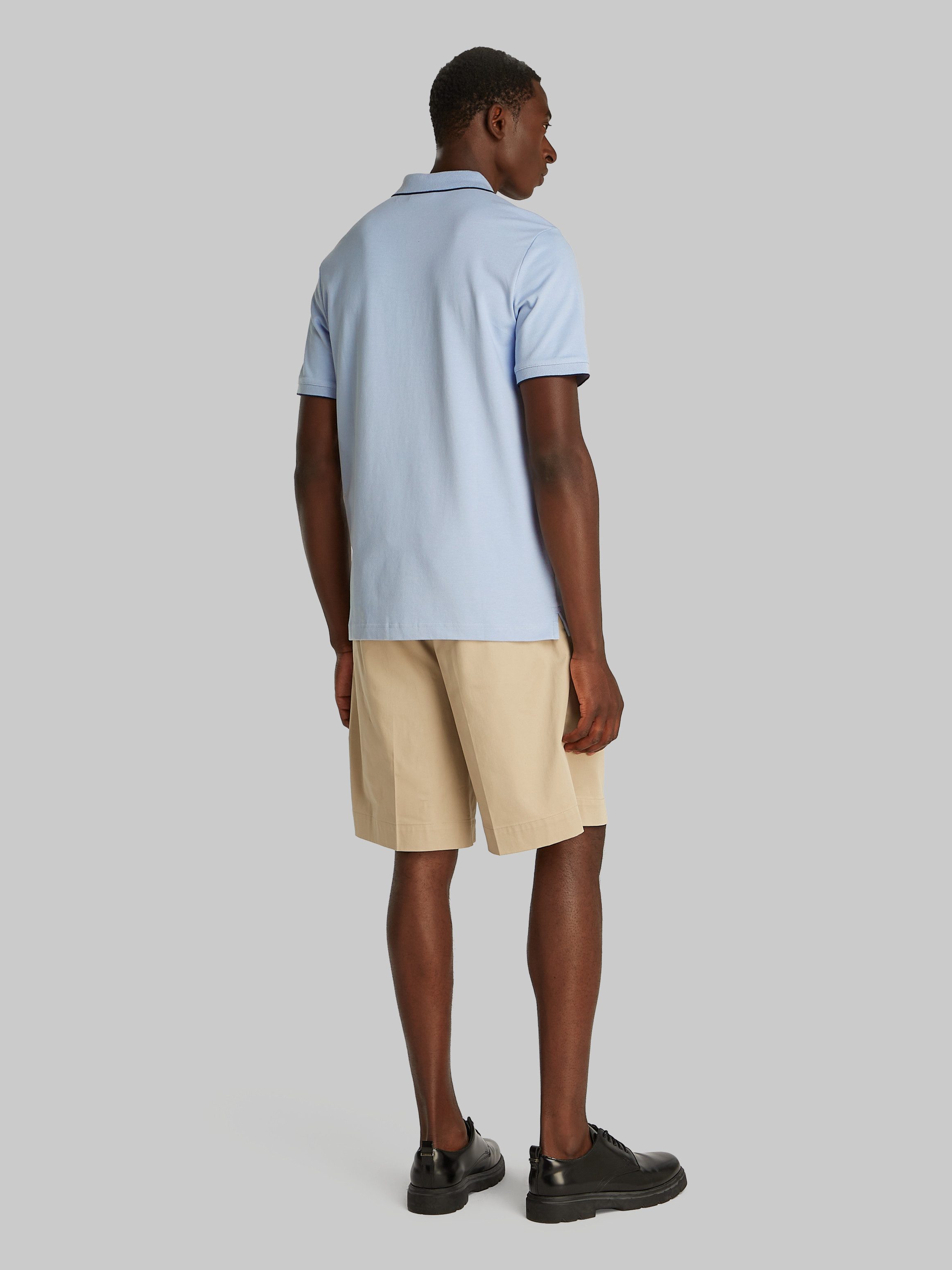 Calvin Klein Poloshirt STRETCH PIQUE TIPPING POLO met streepdetail op de kraag