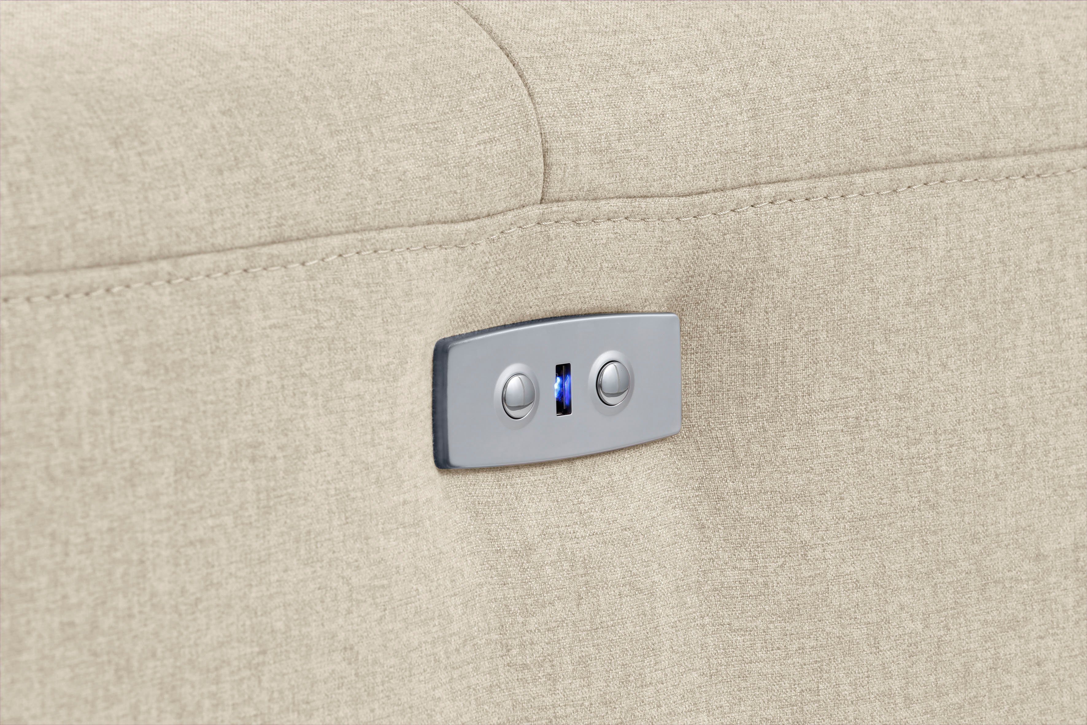 Home affaire Hoekbank Sentrano, L-vorm, 275 cm, man. of electr. relaxfunctie en usb/kopverstelling