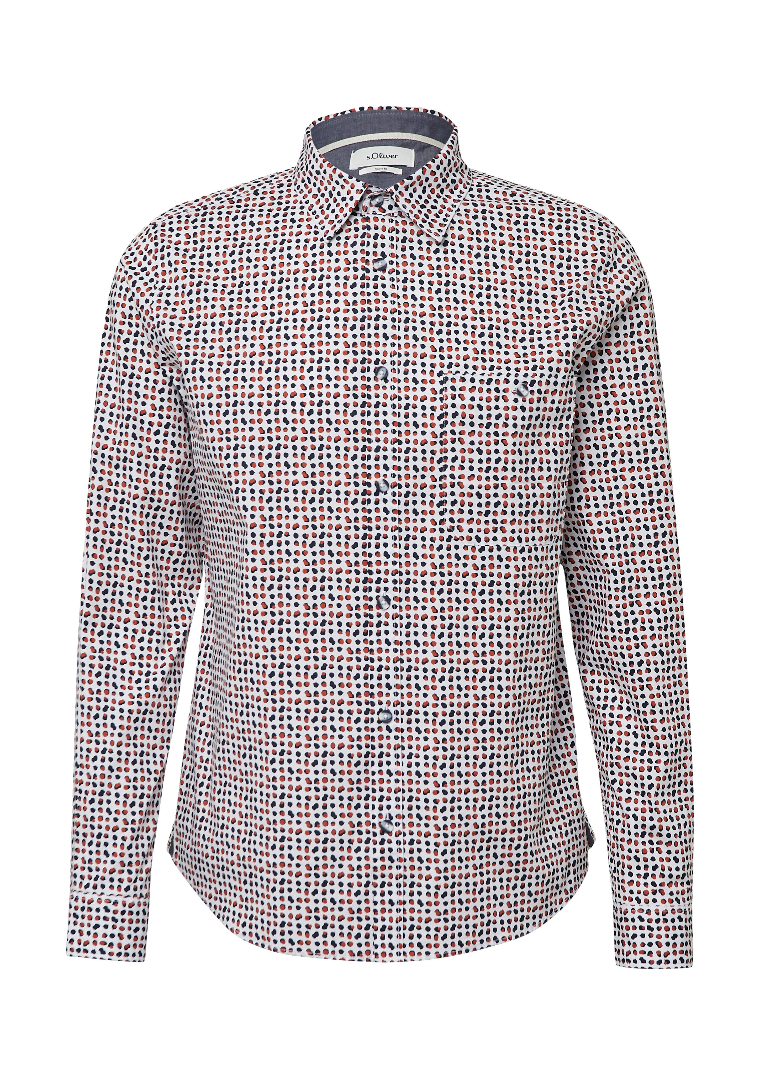 s.Oliver Overhemd met lange mouwen met contrastdetails