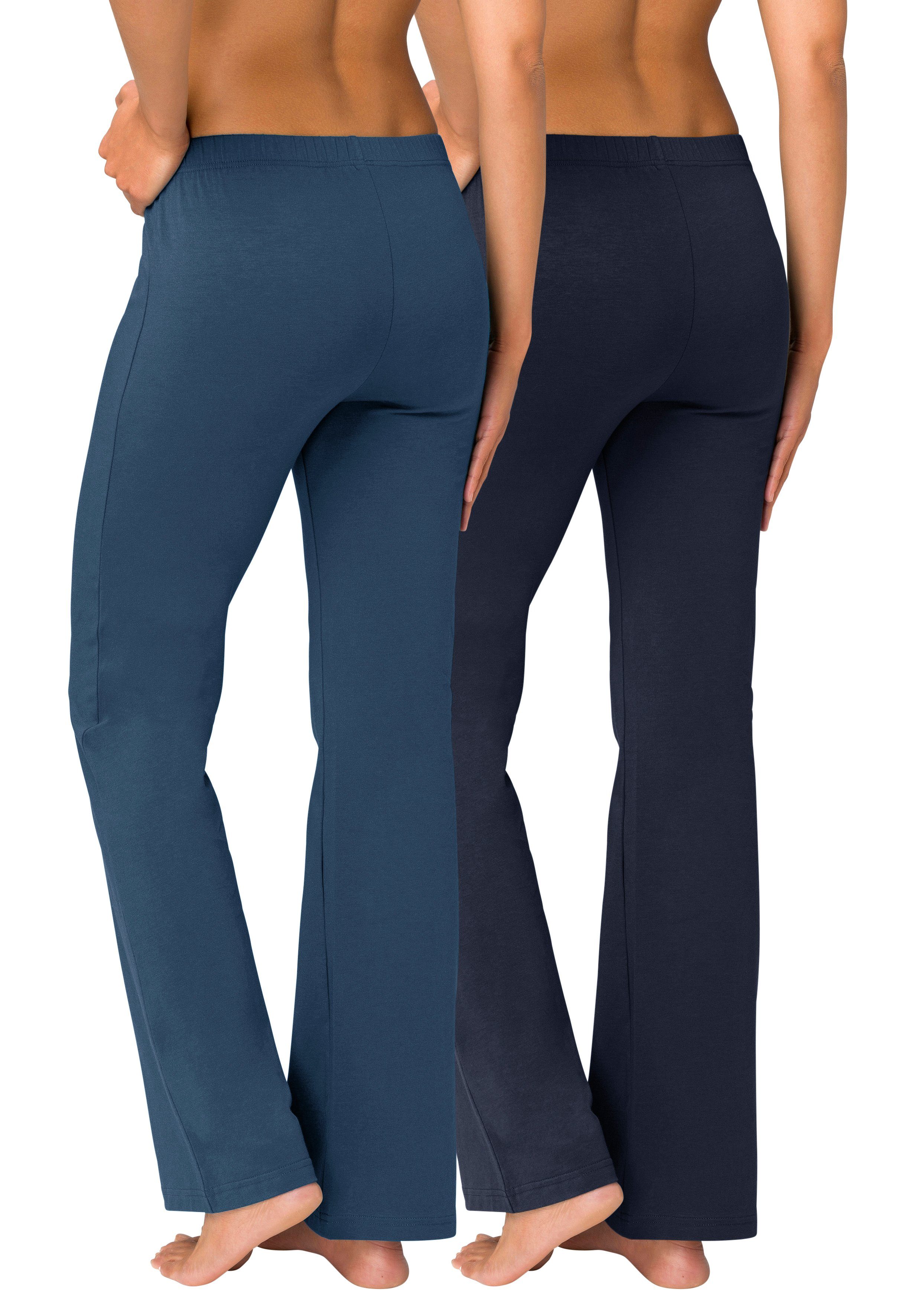 vivance active Jazzpants met licht uitlopende pijpen, loungewear (2-delig, Set van 2)