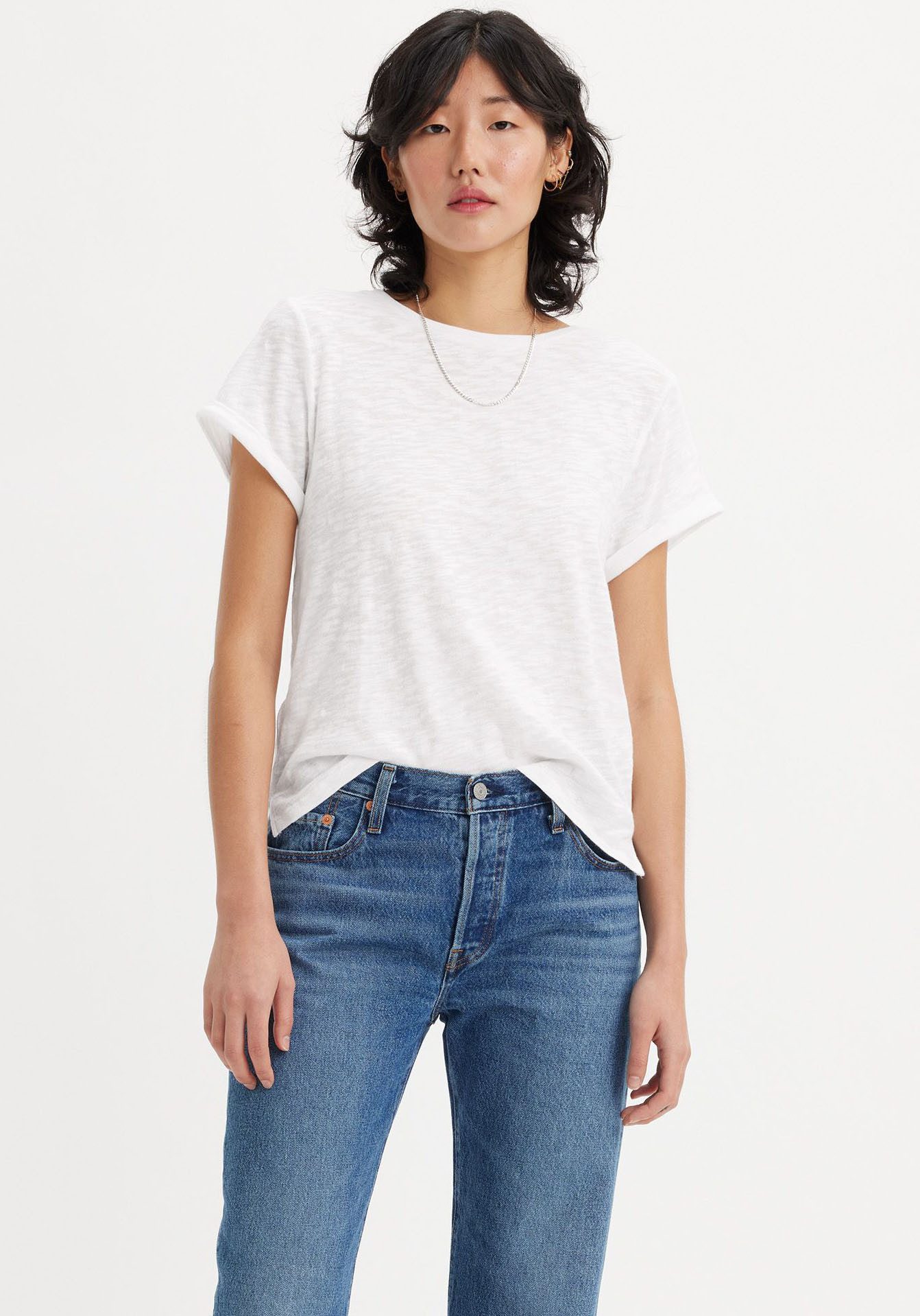 Levi's® Shirt met ronde hals MARGOT TEE van gestructureerde slub garen kwaliteit