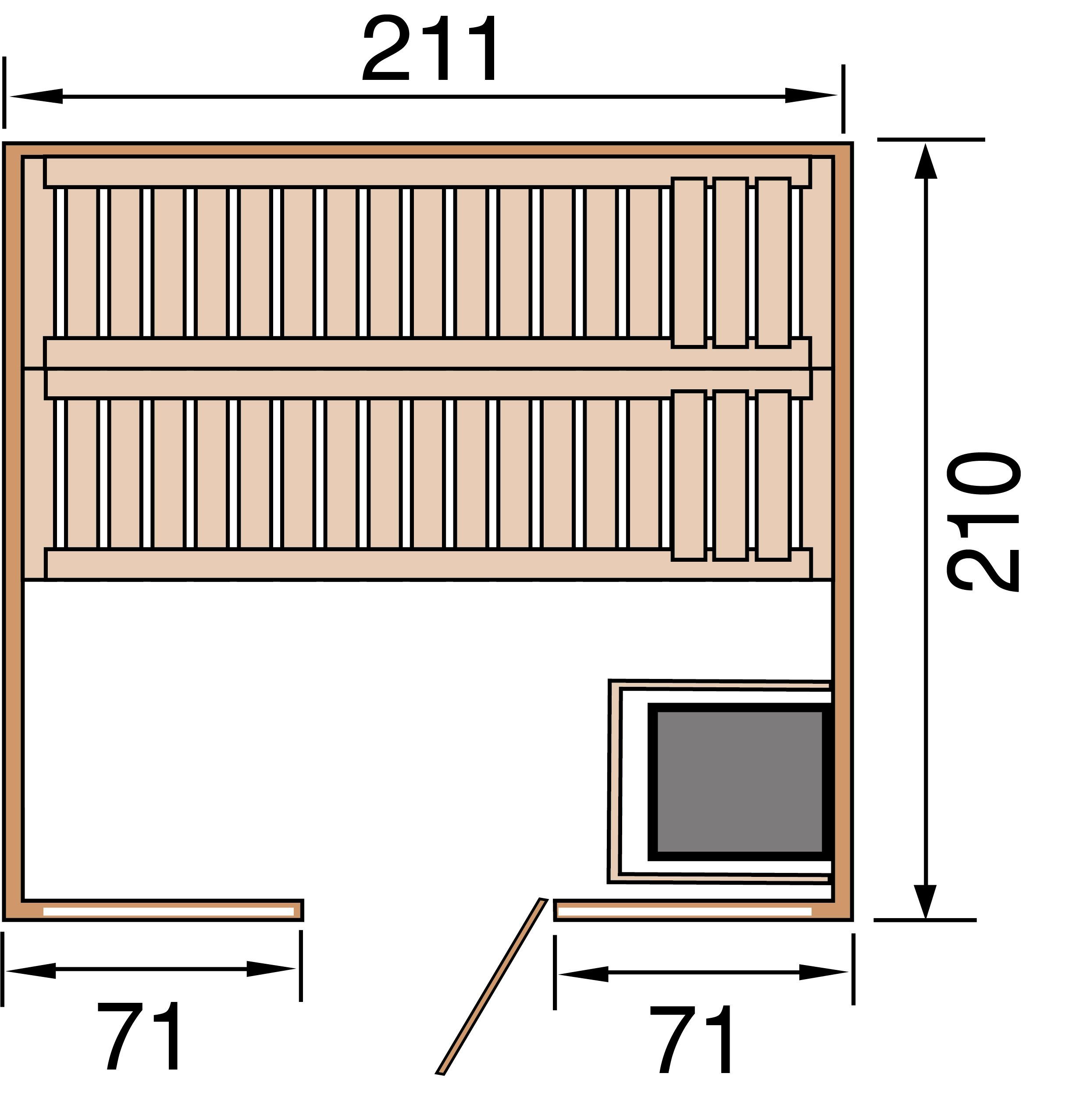 weka Sauna Kemi Panorama 7,5 kw bio-kachel met externe bediening