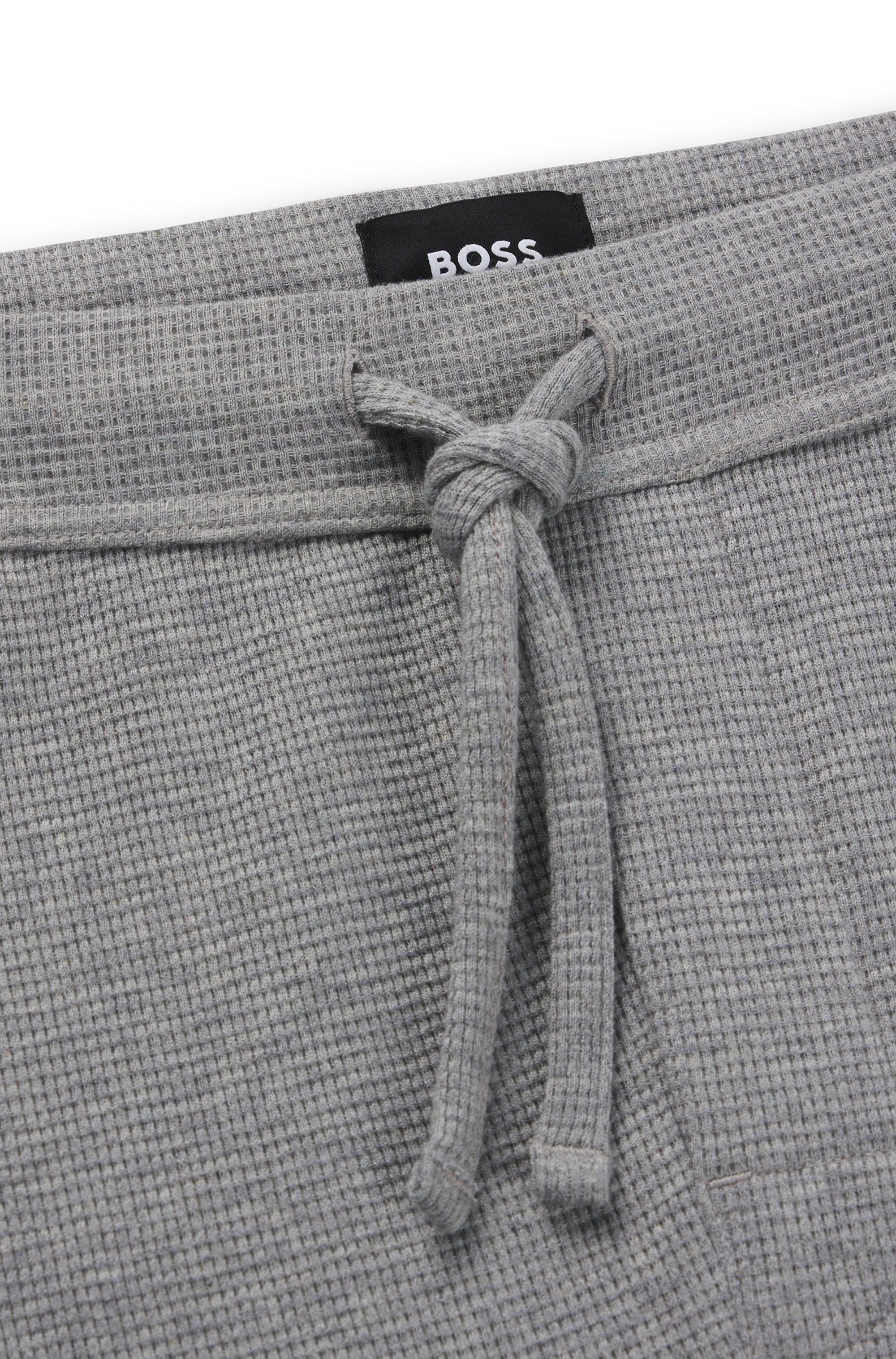 BOSS Pyjamabroek Waffle Pants Cuf