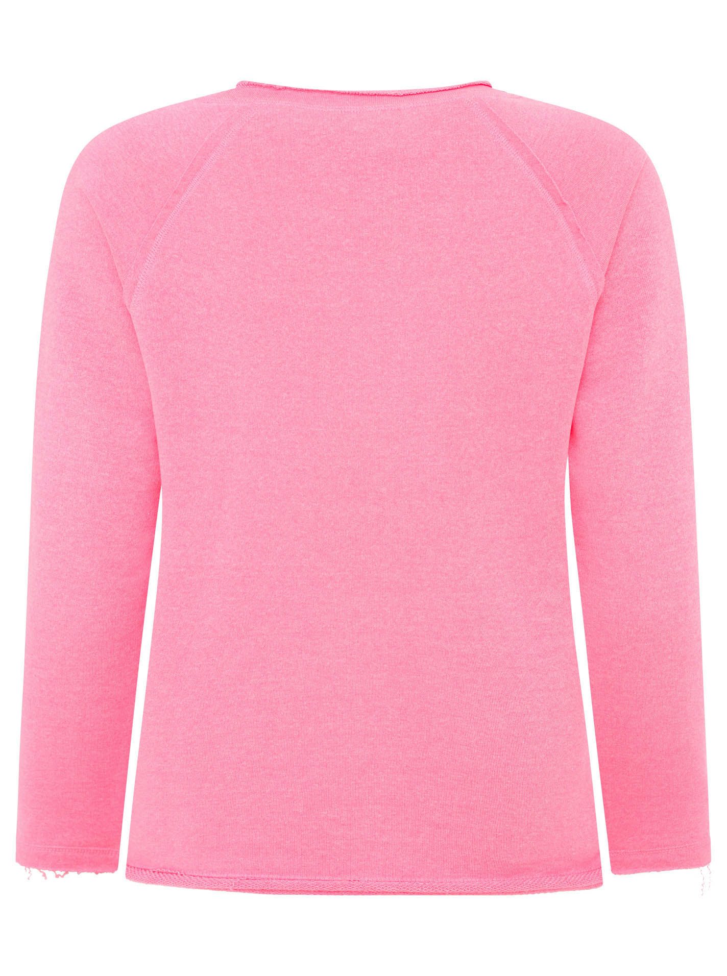 Zwillingsherz Sweatshirt Smile Everyday met used-look randen en borduursel