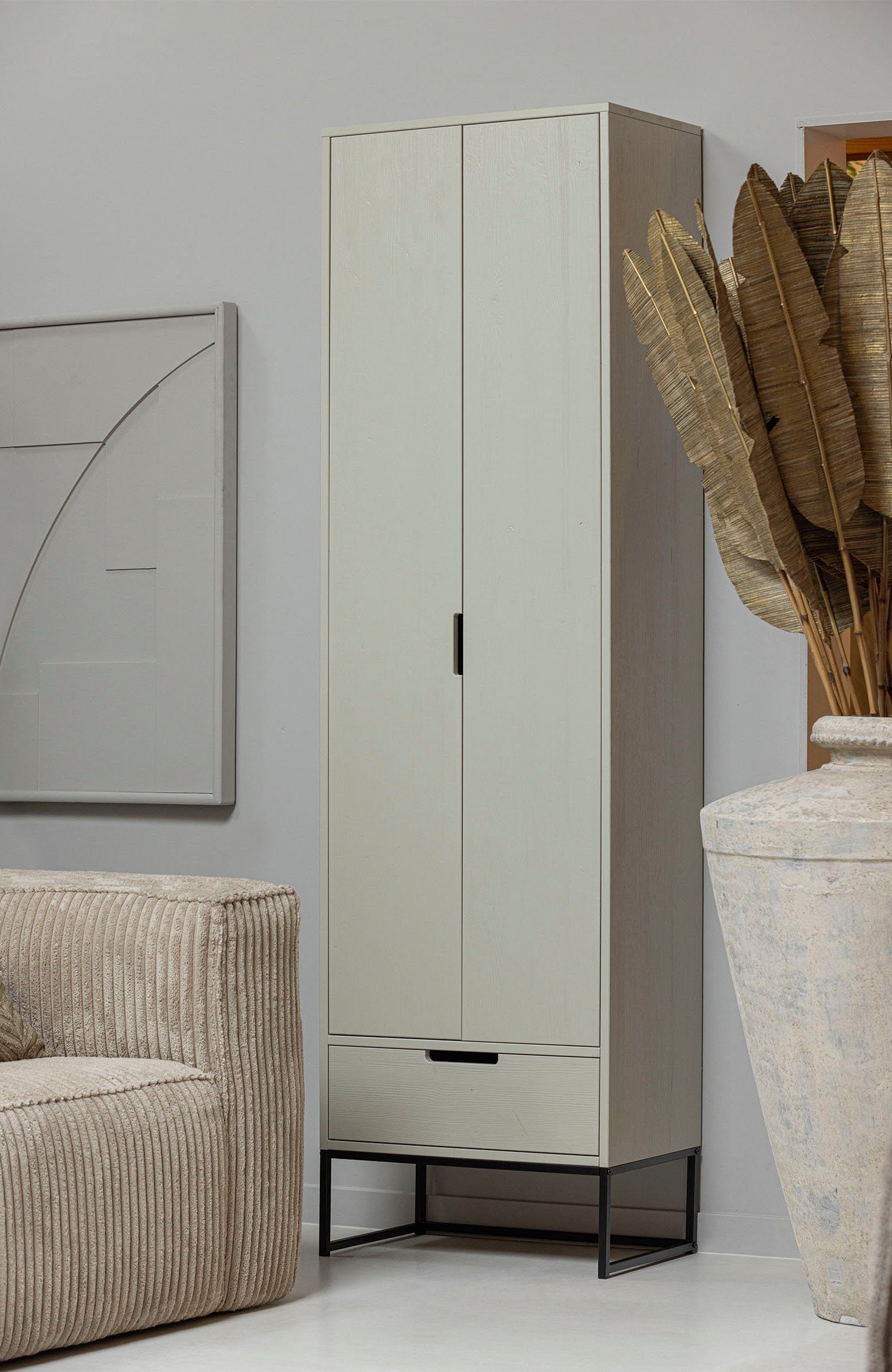 WOOOD Multifunctionele kast Silas H 210 cm x B 60 cm x D 36 cm