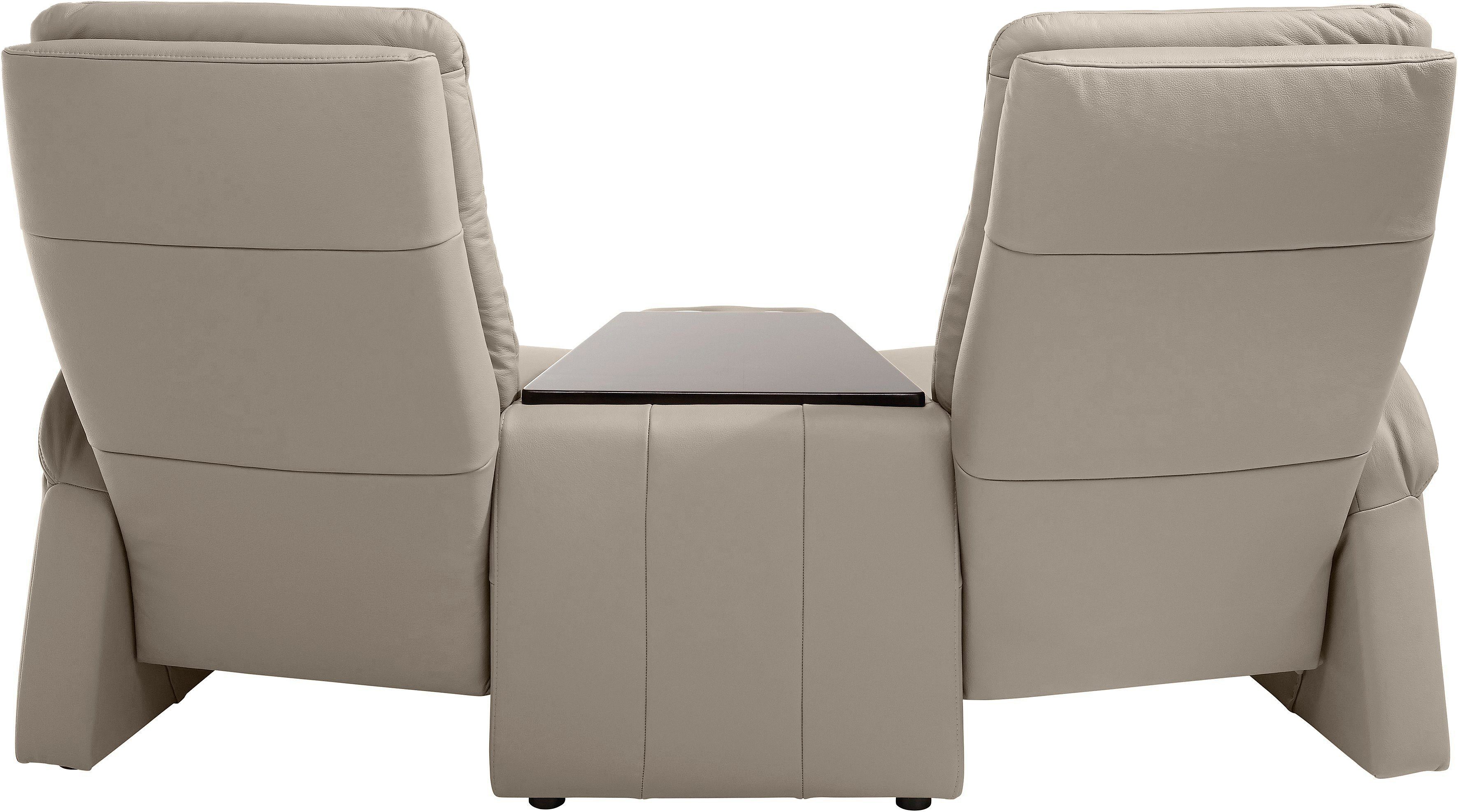 exxpo - sofa fashion 2-zitsbank Tivoli, bioscoopbank, comfortabel met relaxfunctie, geïntegreerd tafelplateau en bergruimte