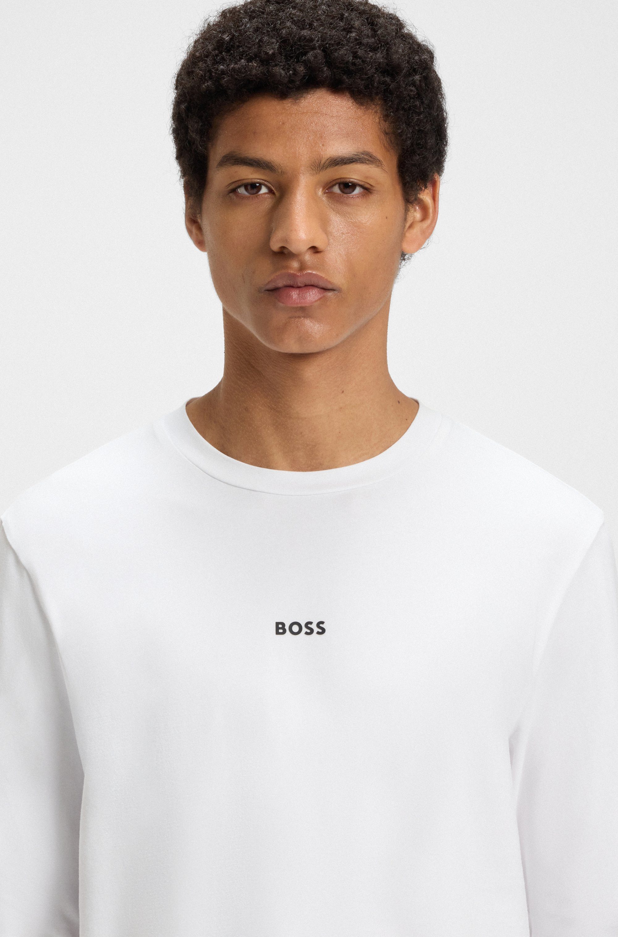Boss Orange Shirt met lange mouwen TChark met een ronde hals