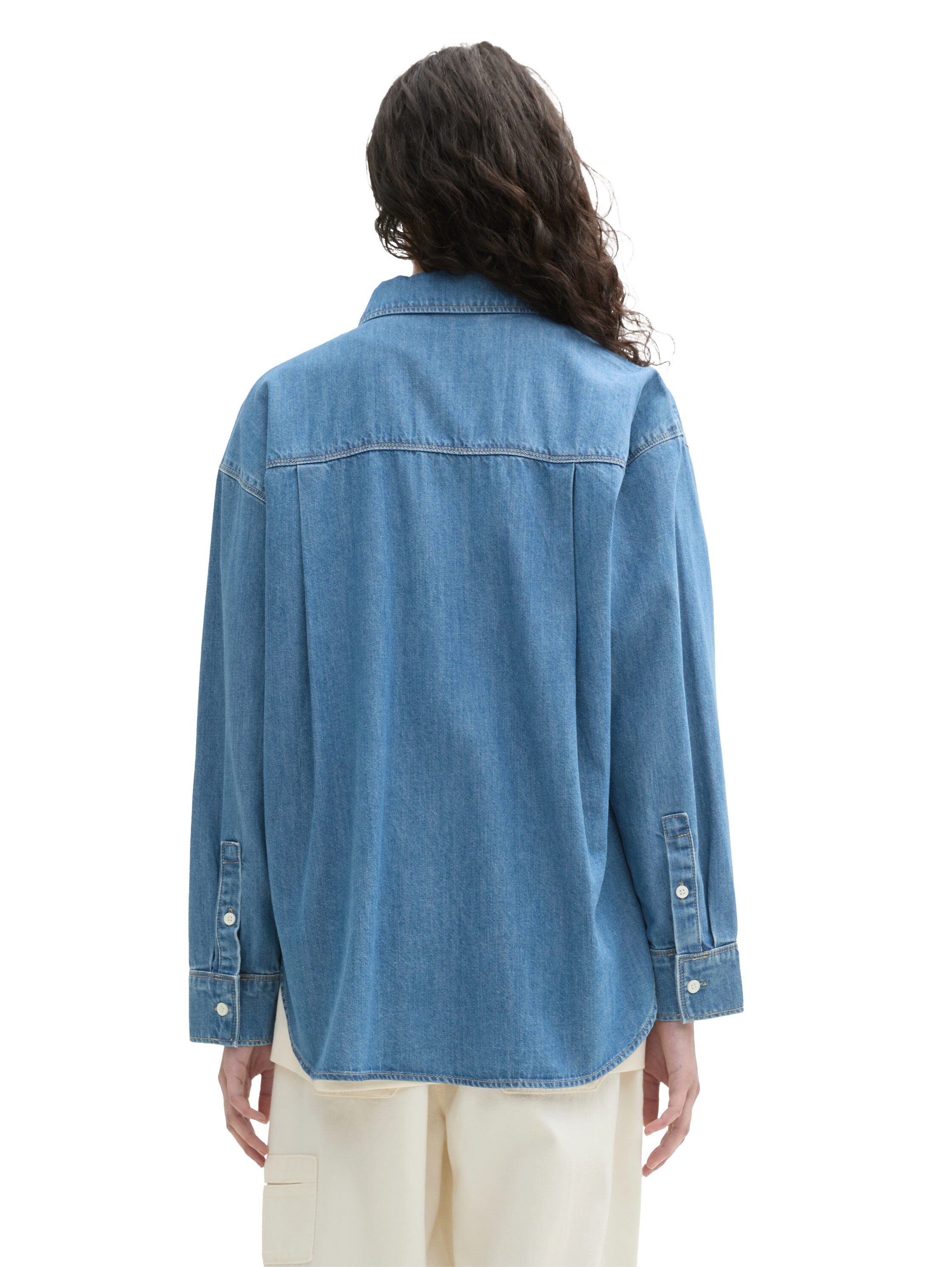 Tom Tailor Denim Jeans blouse met borstzakken