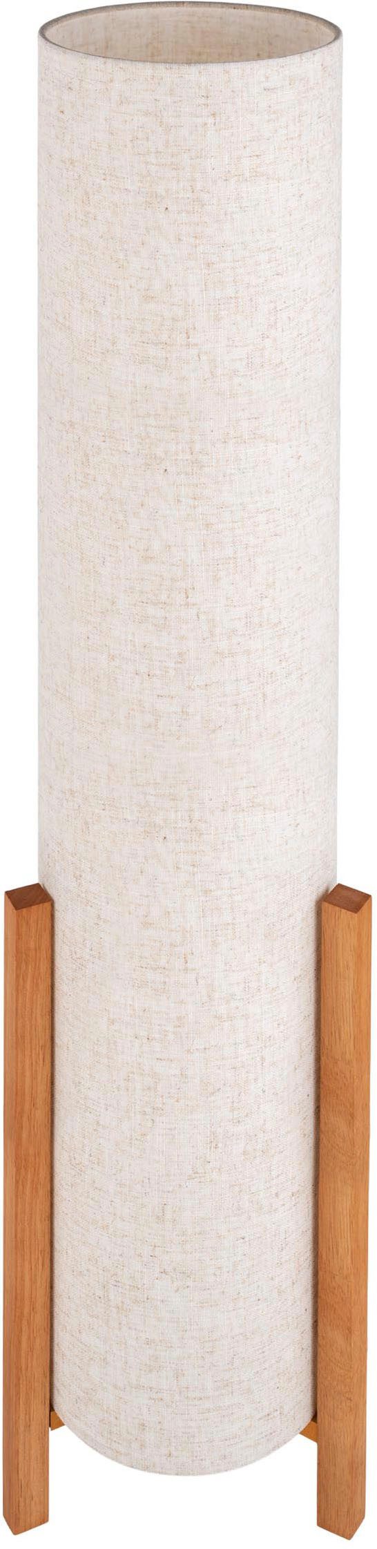 näve Staande lamp Matida 1xe27 excl., houten frame, textielkap natuur, h: ca. 32cm, d: ca. 22cm (1 stuk)