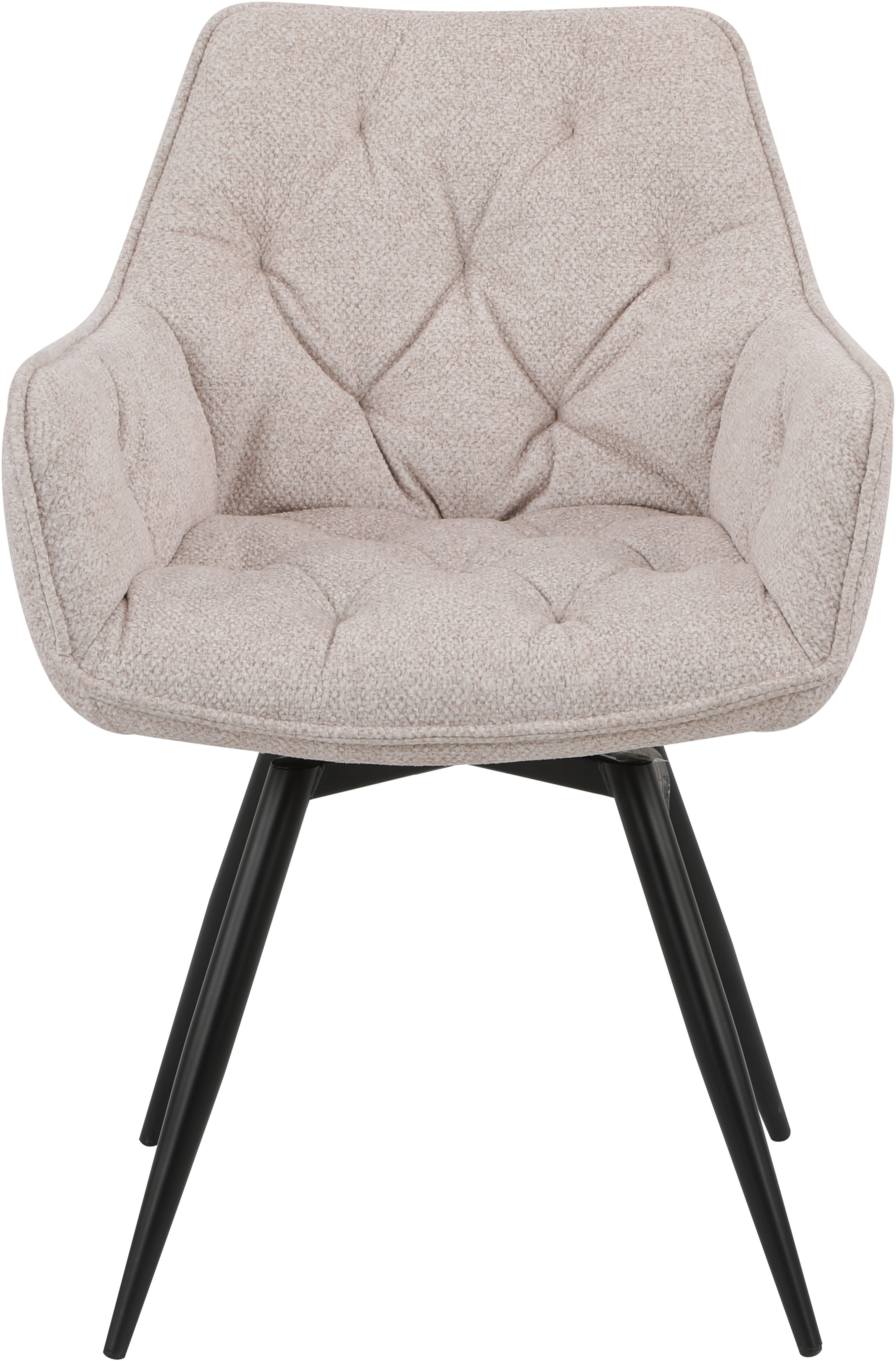 HELA Eetkamerstoel Mara Draaistoel, teddy bekleding, geweven stof of velvet (set)