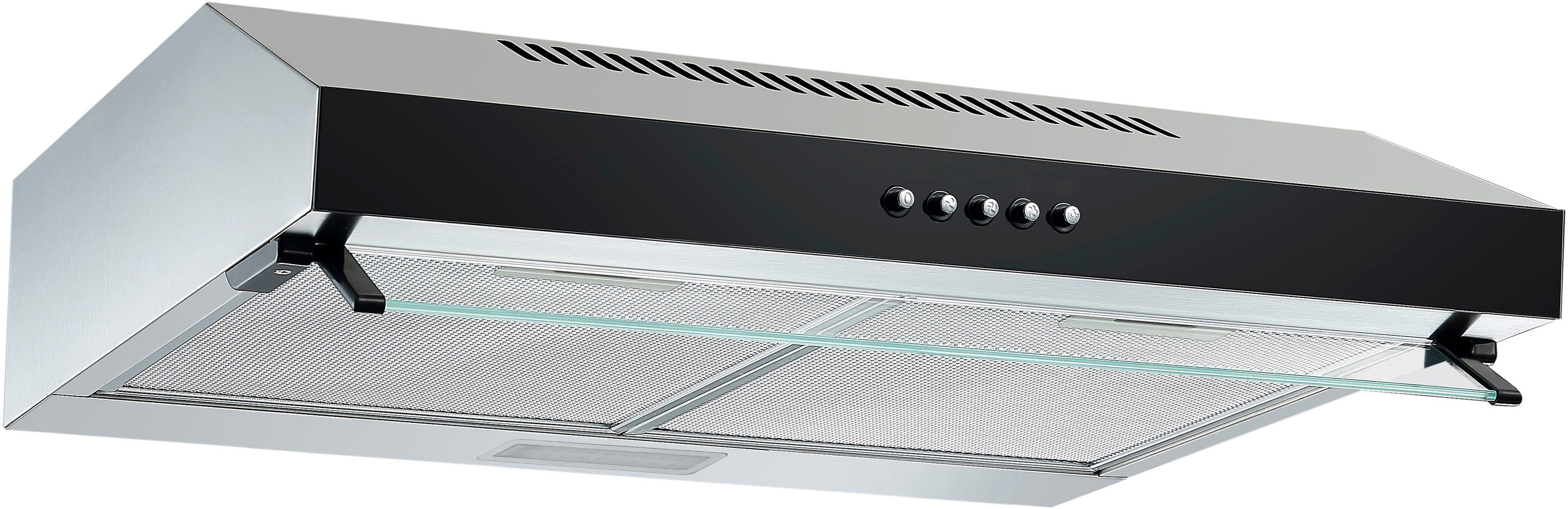 RESPEKTA Onderbouwkap CH 16060 SGB 60 cm, 3 vermogensniveaus, led-verlichting, geschikt voor afzuiging en recirculatie