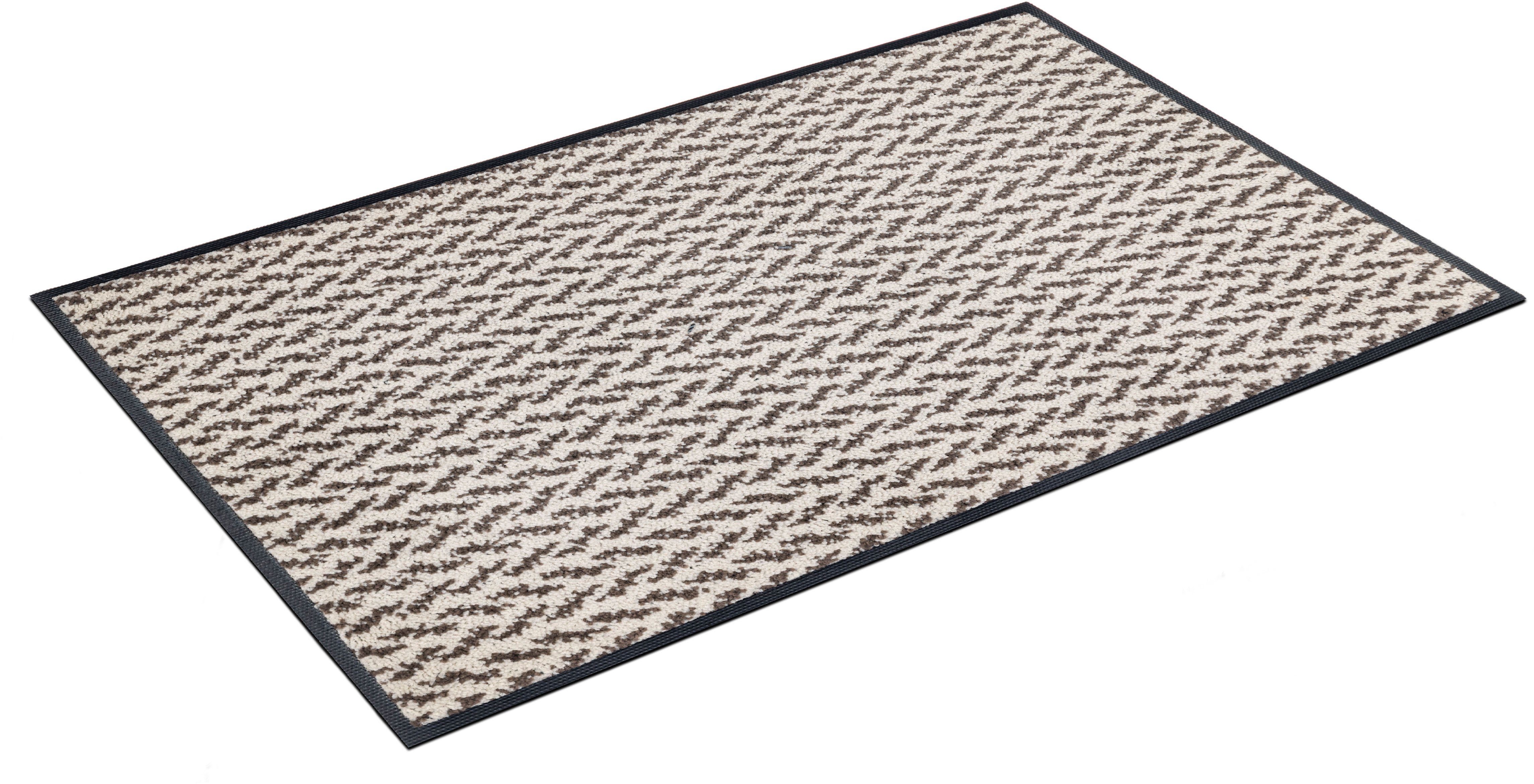 wash+dry by Kleen-Tex Mat Duo Latte Inloopmat, antislip, geschikt voor binnen en buiten, wasbaar deurmatten maat 50 cm x 75 cm x 9 mm beige