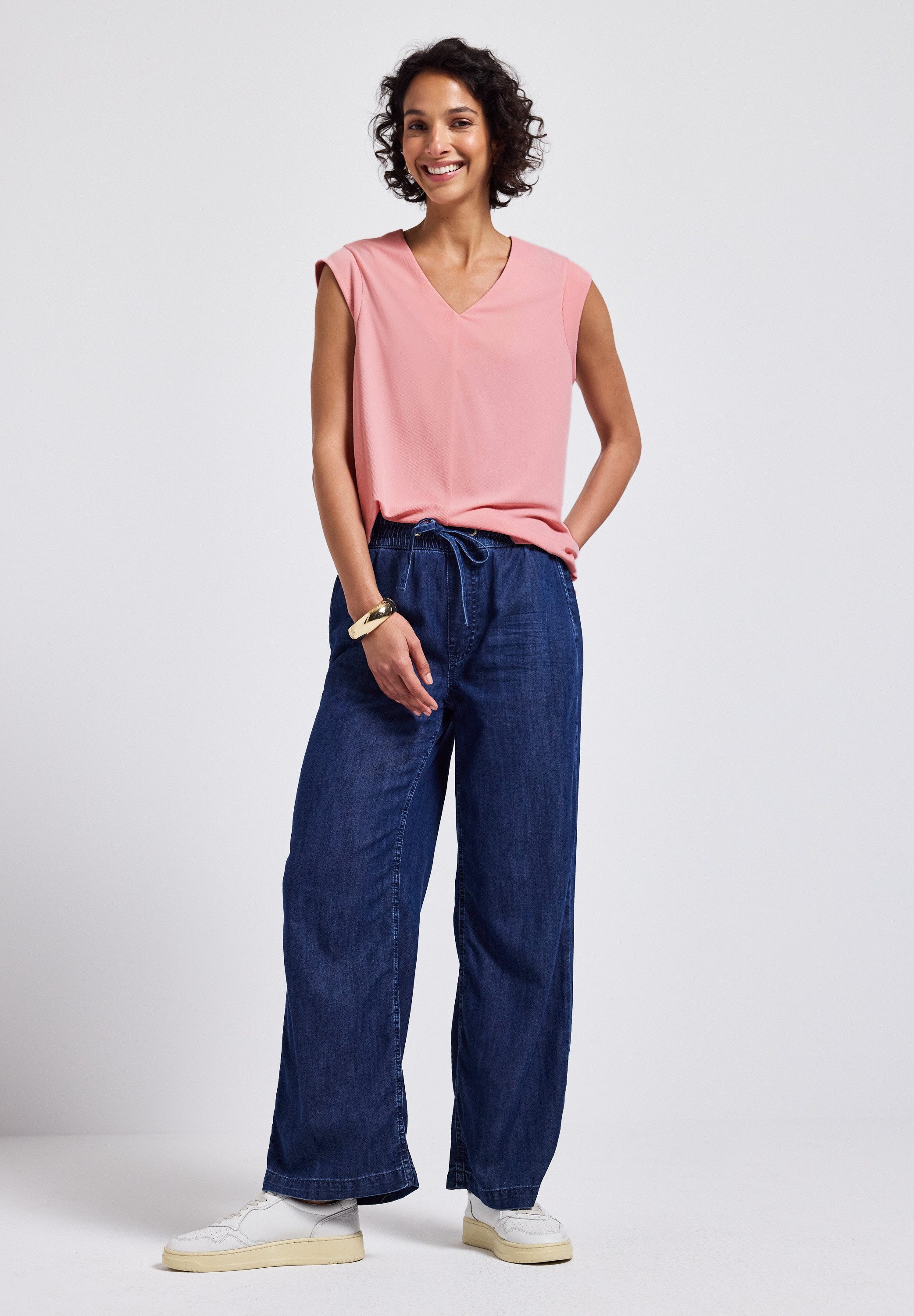 STREET ONE Shirttop in silk-look