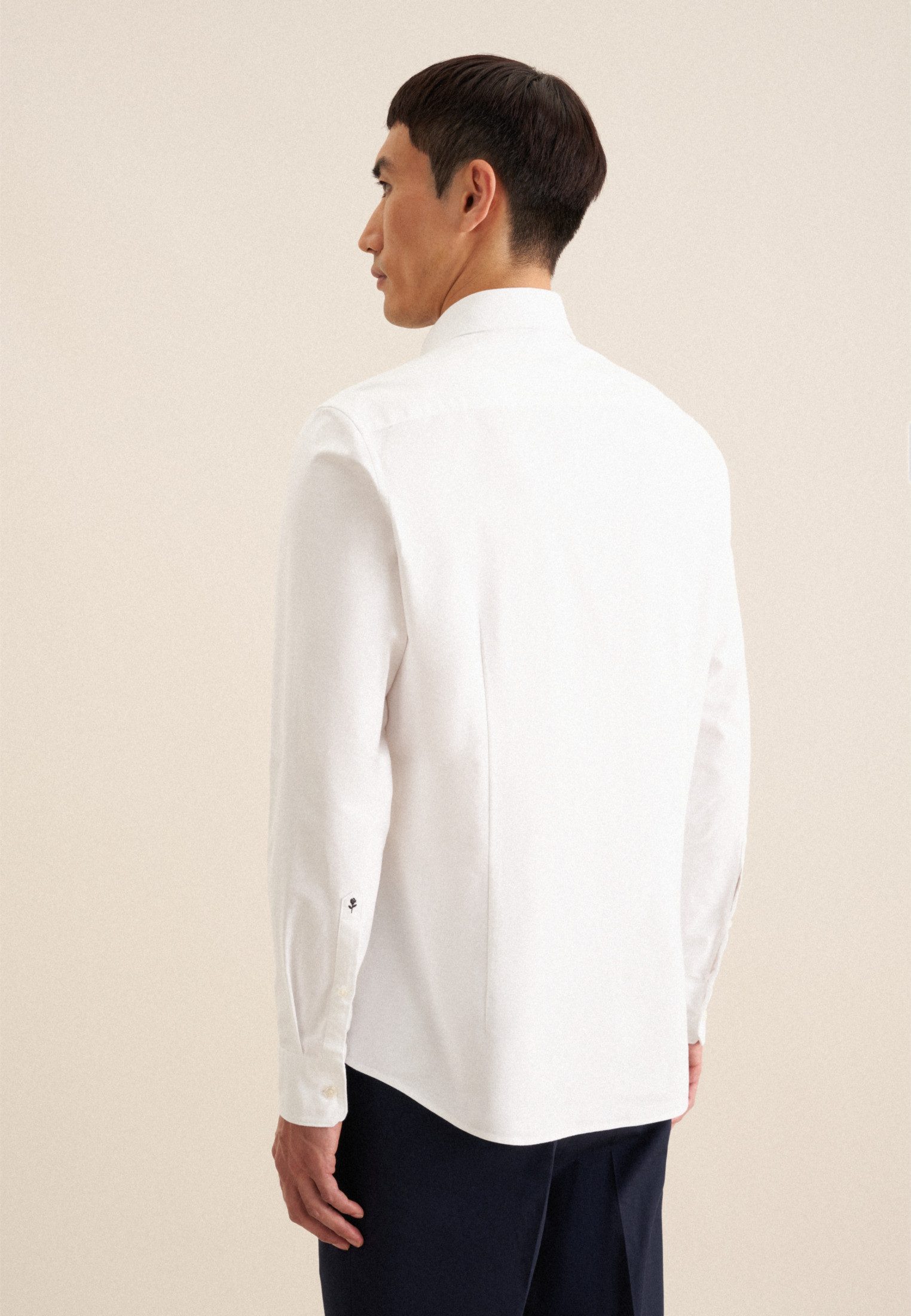 seidensticker Businessoverhemd Slim 1/1 Button-down kraag effen