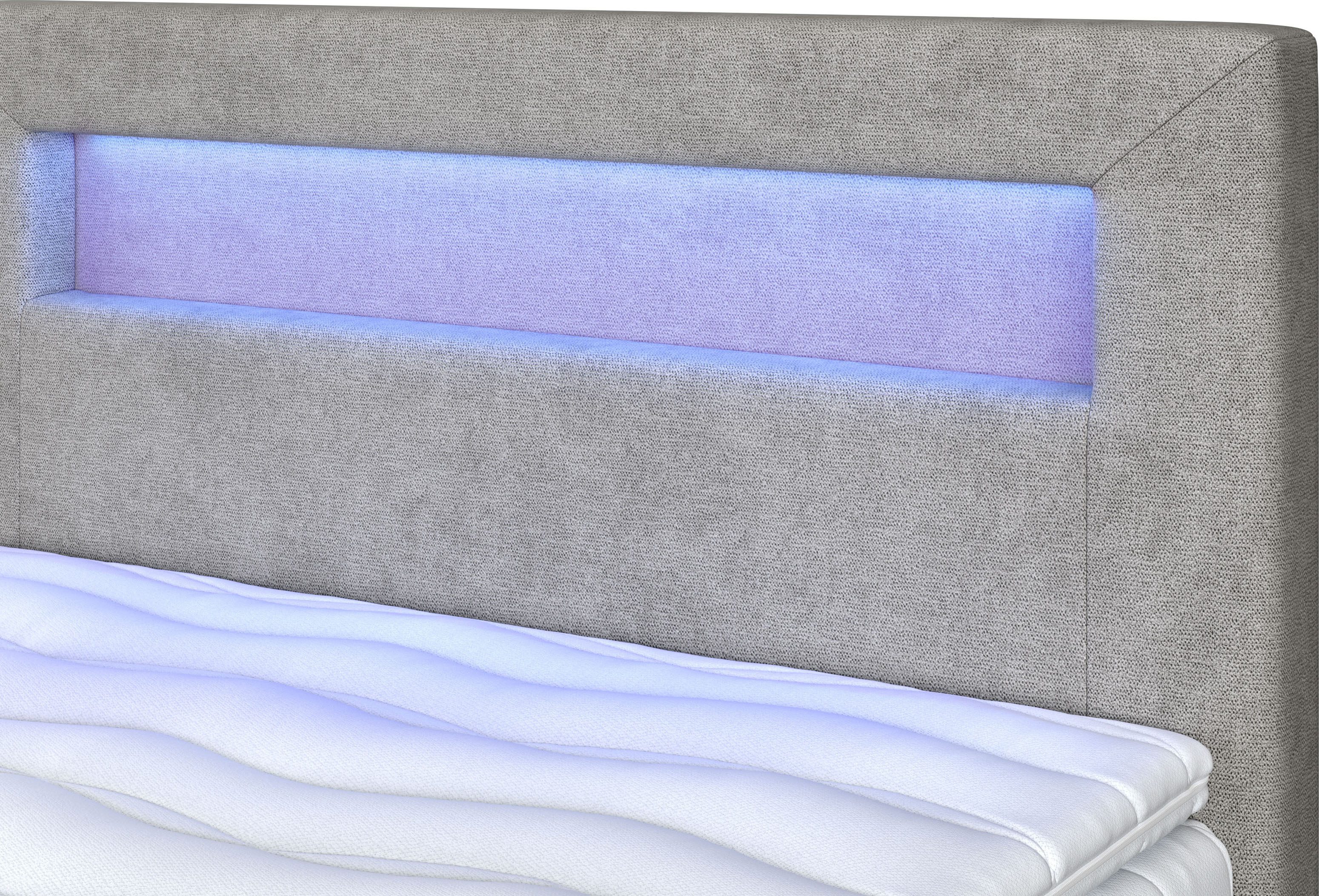 COTTA Boxspring Kelly uitgerust met led-licht, incl. bedlade
