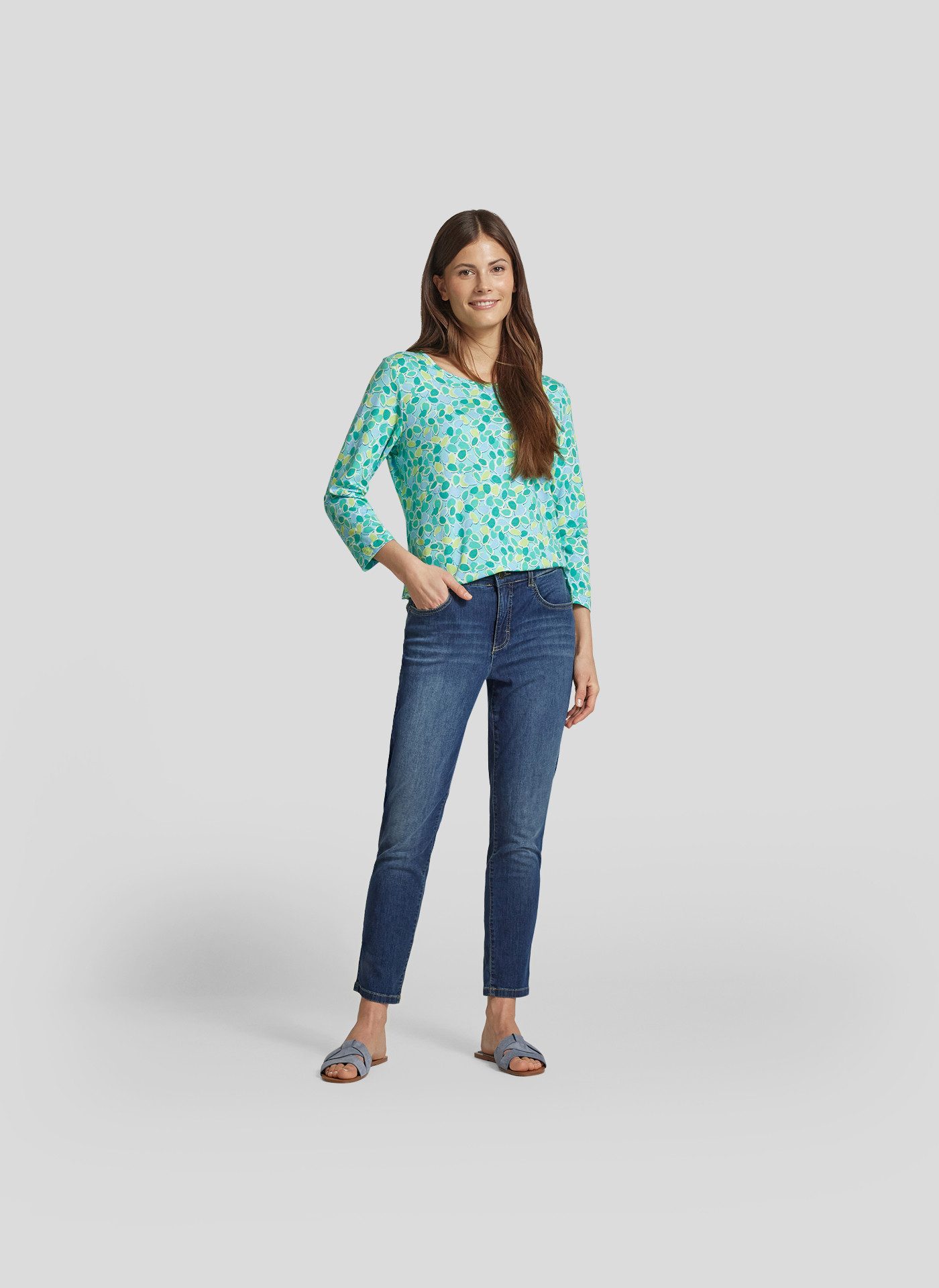 Rabe Shirt met 3/4 mouwen met grafisch patroon, met stretch