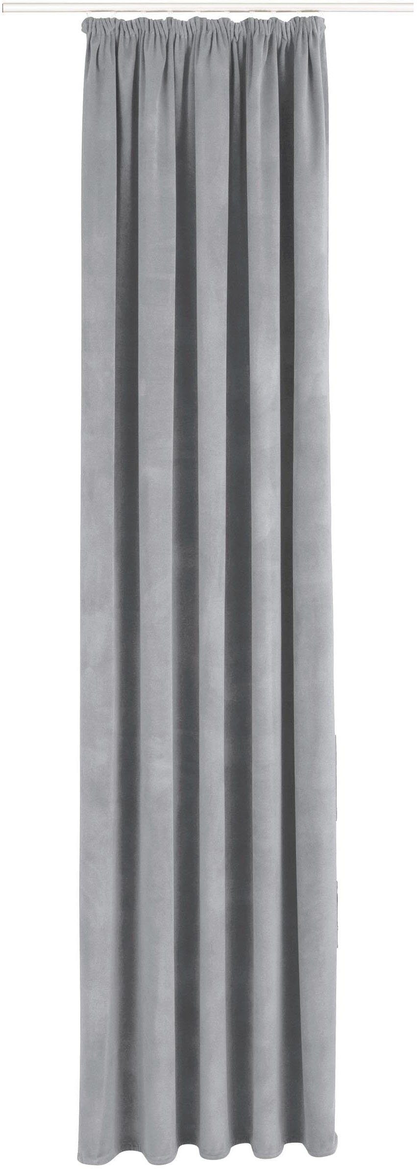 Bruno Banani Gordijn Leroy Velours, effen, monochroom, verschillende maten (1 stuk)