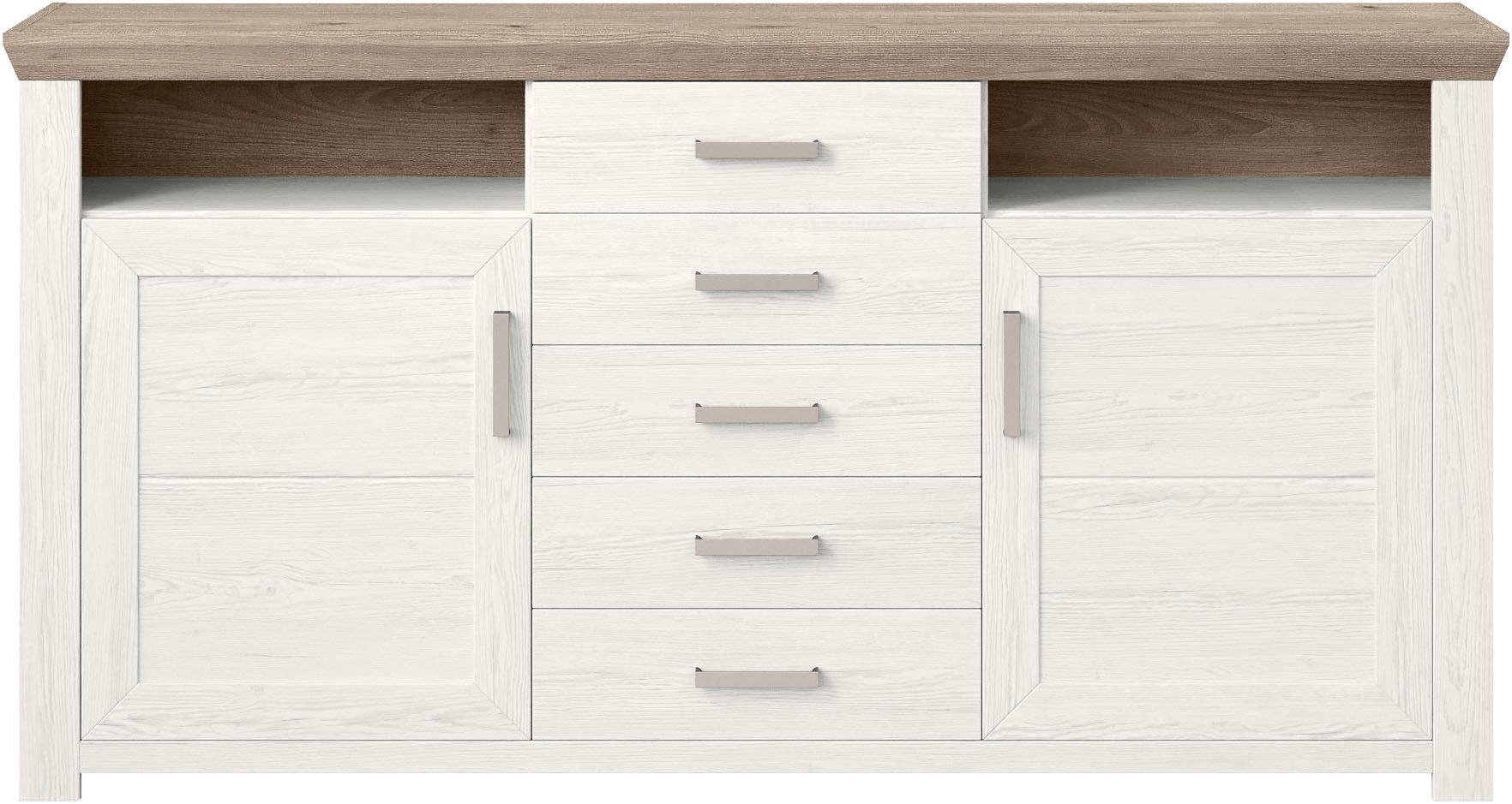 set one by Musterring Dressoir York Type 55, met veel opbergruimte, in landhuisstijl, B 184 x H 95 cm