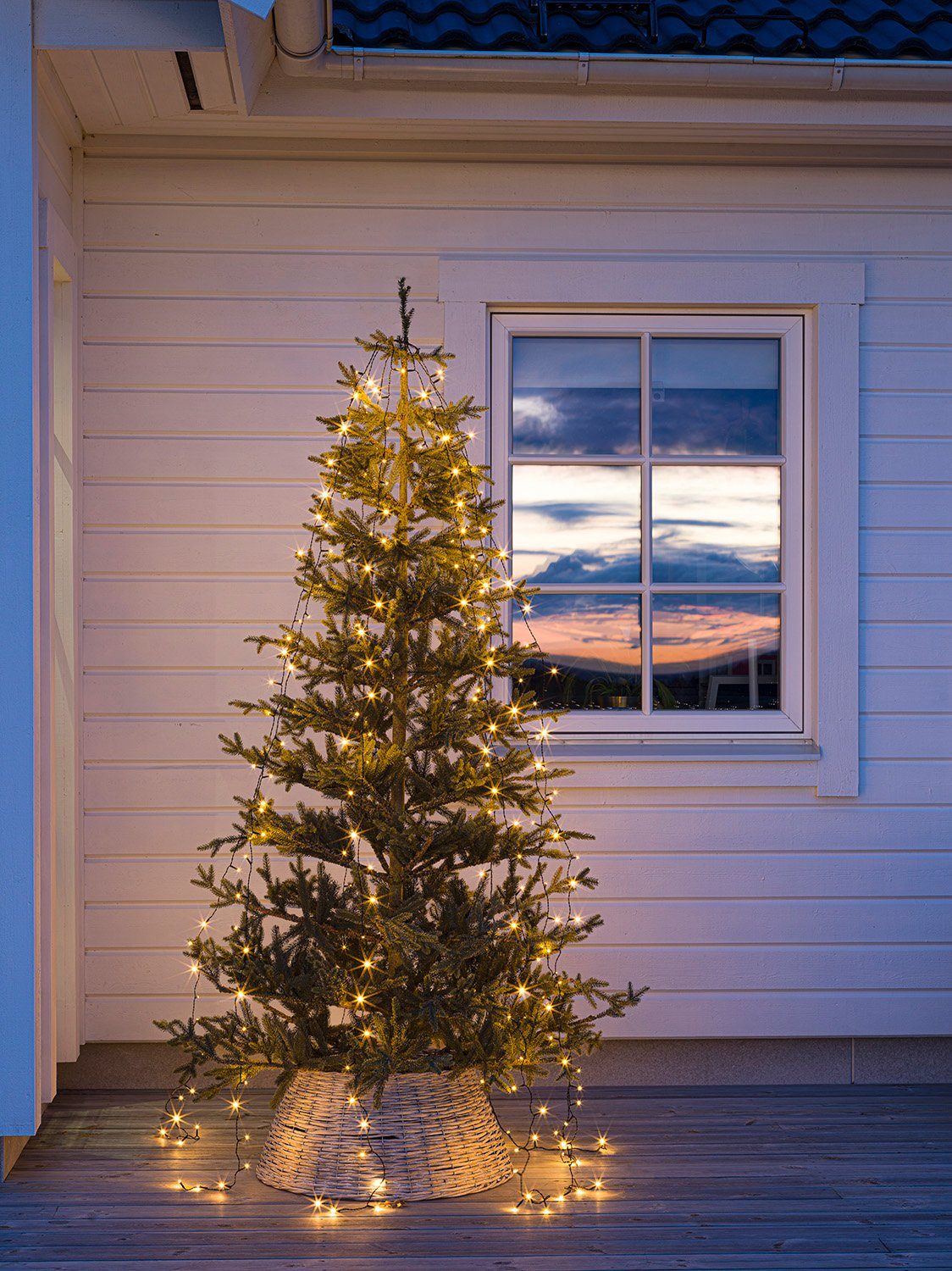 KONSTSMIDE Led-boomverlichting Kerstversiering buiten, kerstversiering, 8 uurs timer, voorgemonteerd