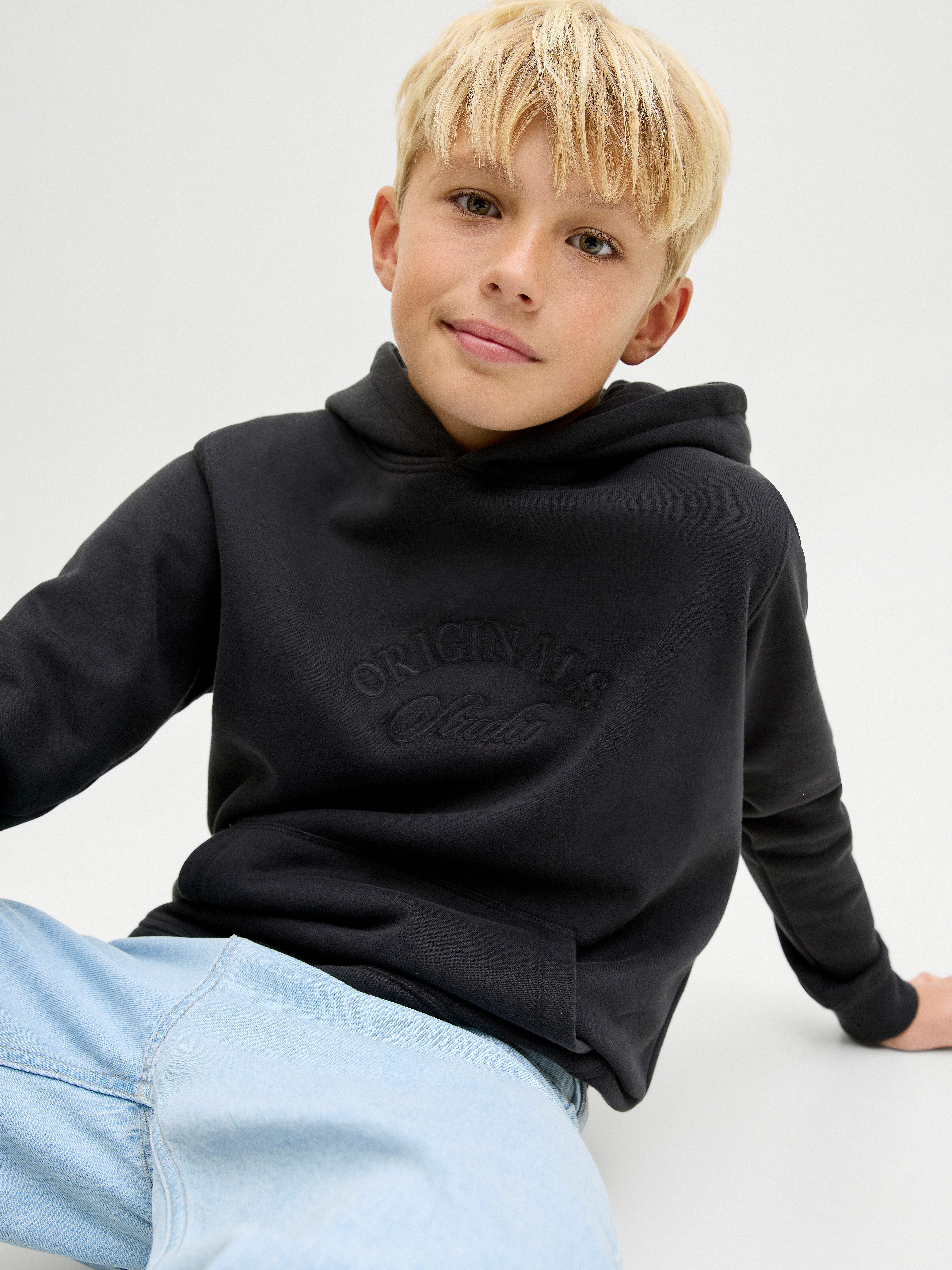 Jack & Jones Junior Hoodie JORBLEECKER BRANDING SWEAT HOOD BF JNR
